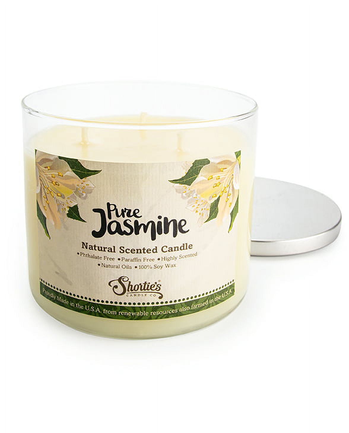 Pure Jasmine Scented Yellow Soy 3 Wick Candle