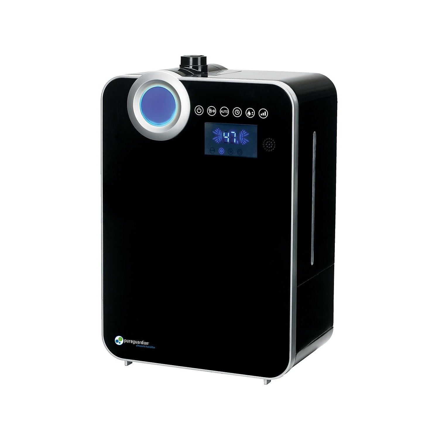 Black Ultrasonic Warm and Cool Mist Humidifier with Digital Display