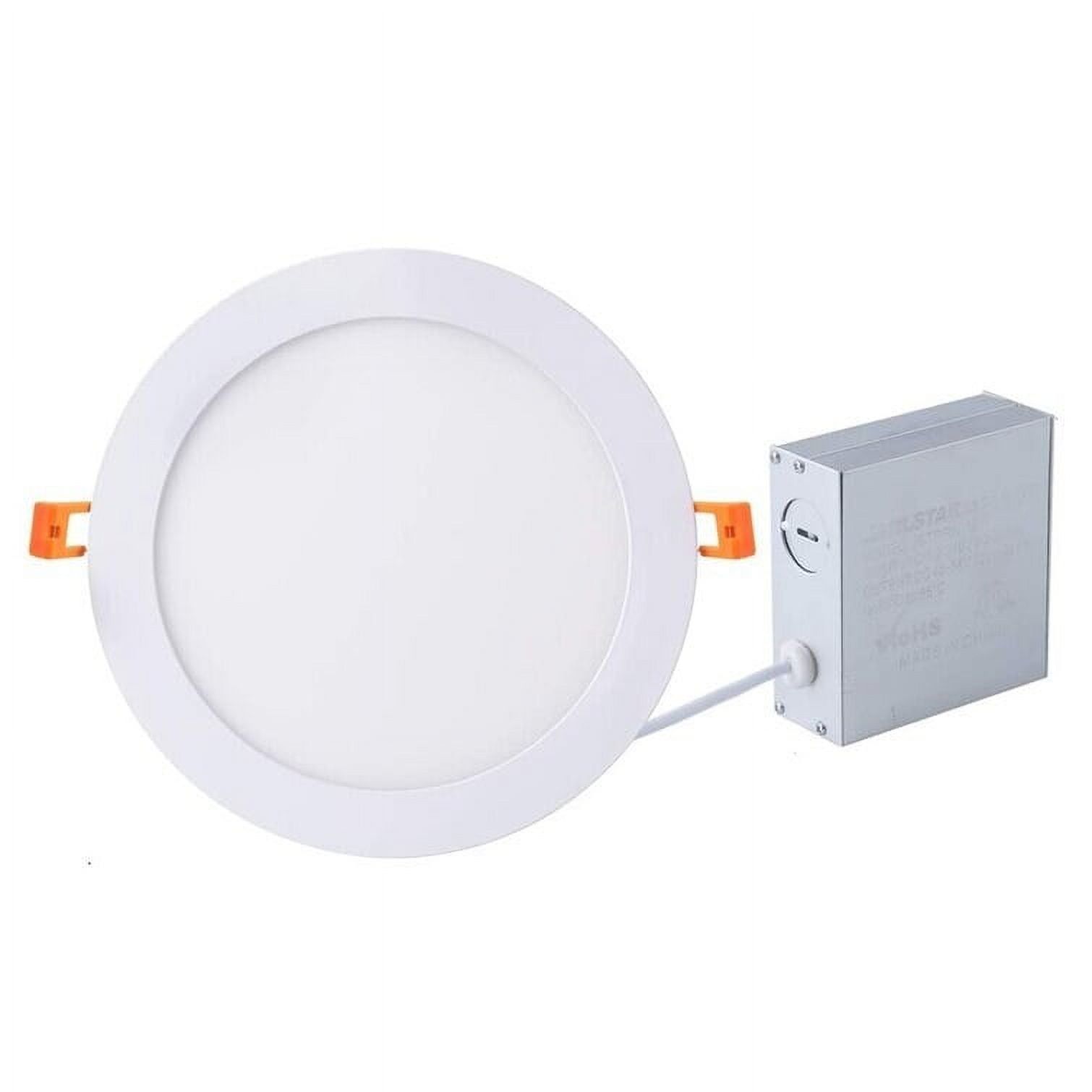 Ultra-Slim White LED Recessed Lighting Kit with Adjustable Trim