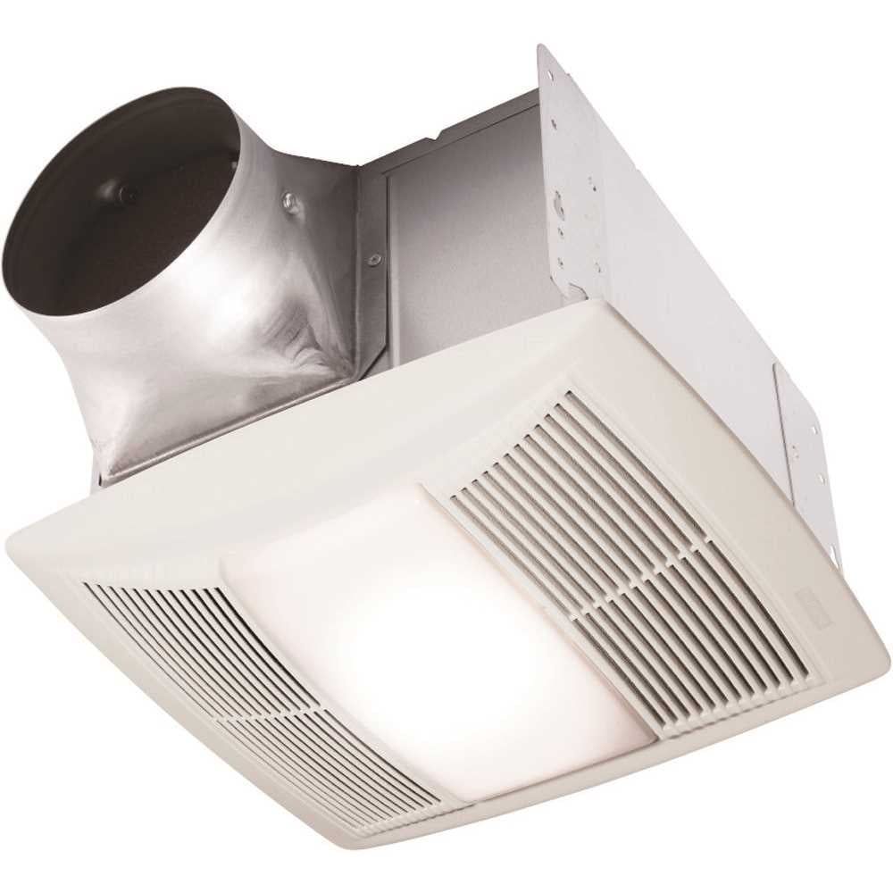 White Galvanized Steel Ceiling Exhaust Fan with LED Light