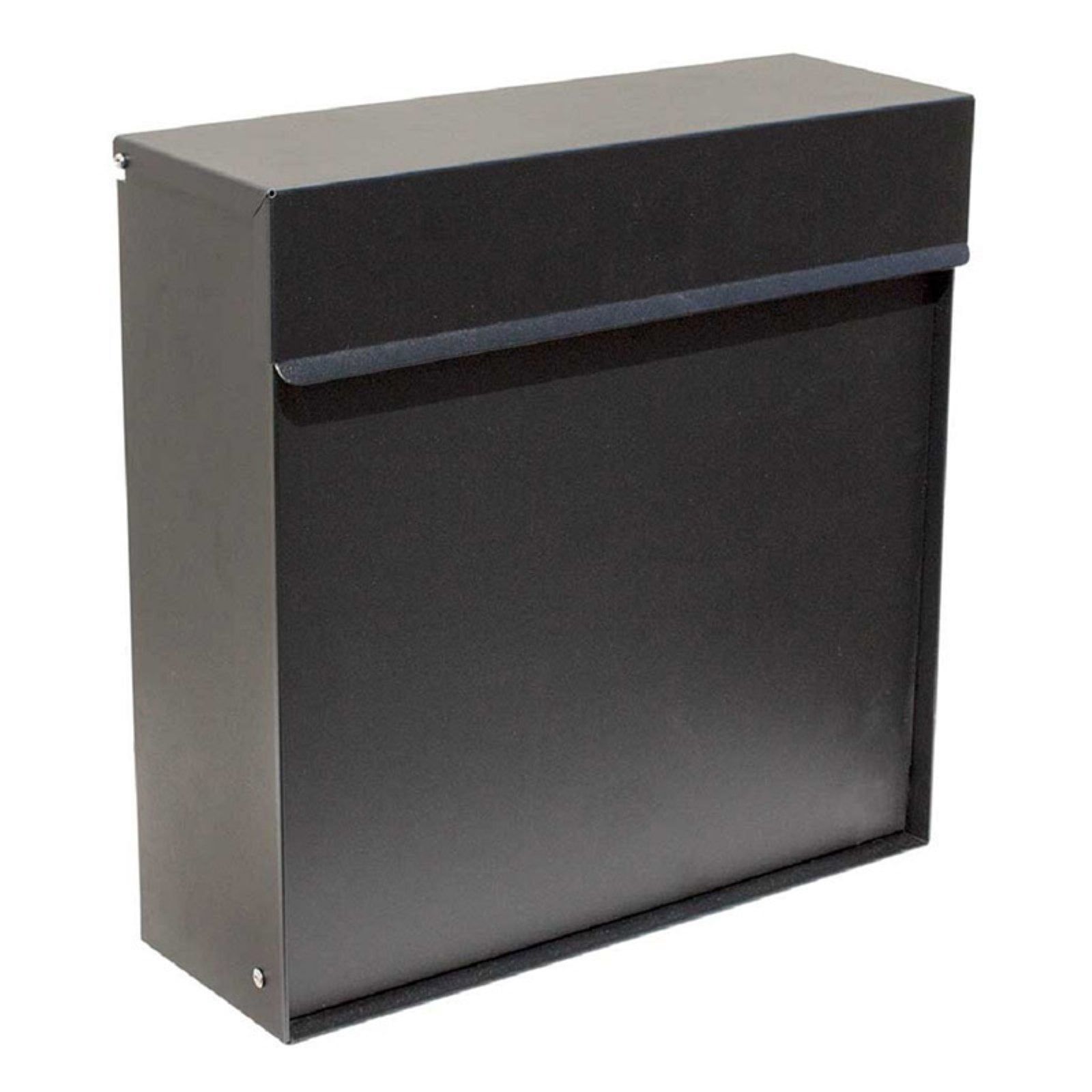 Covina Black Steel Lockable Wall Mount Mailbox