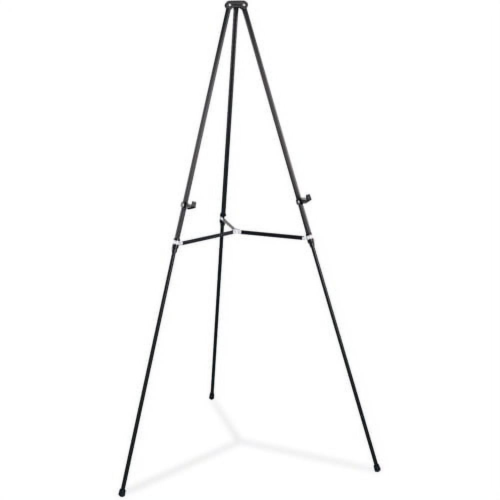 Black Adjustable Aluminum and Steel Telescoping Easel Stand