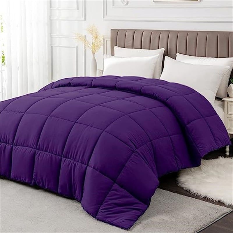 Queen Size Purple Microfiber All-Season Comforter Duvet Insert