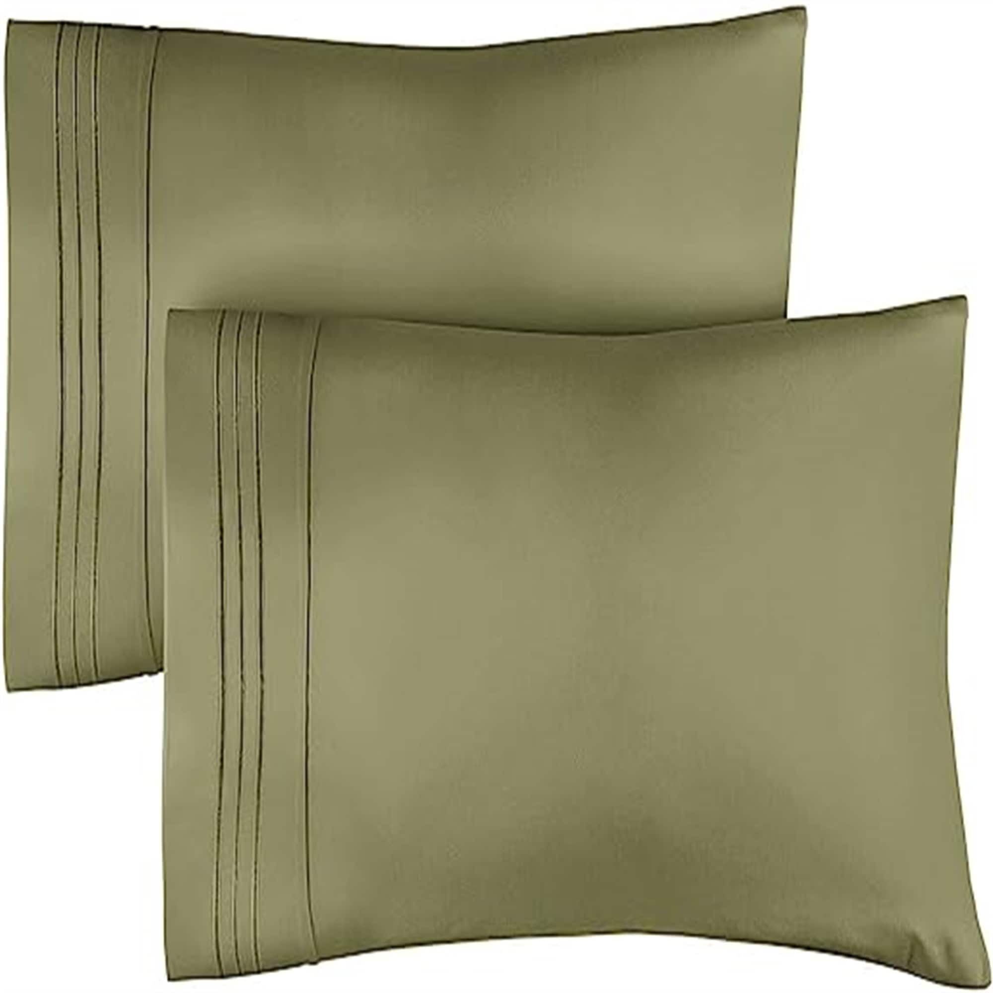 Sage Green Hypoallergenic Microfiber Standard/Queen Pillowcase Set