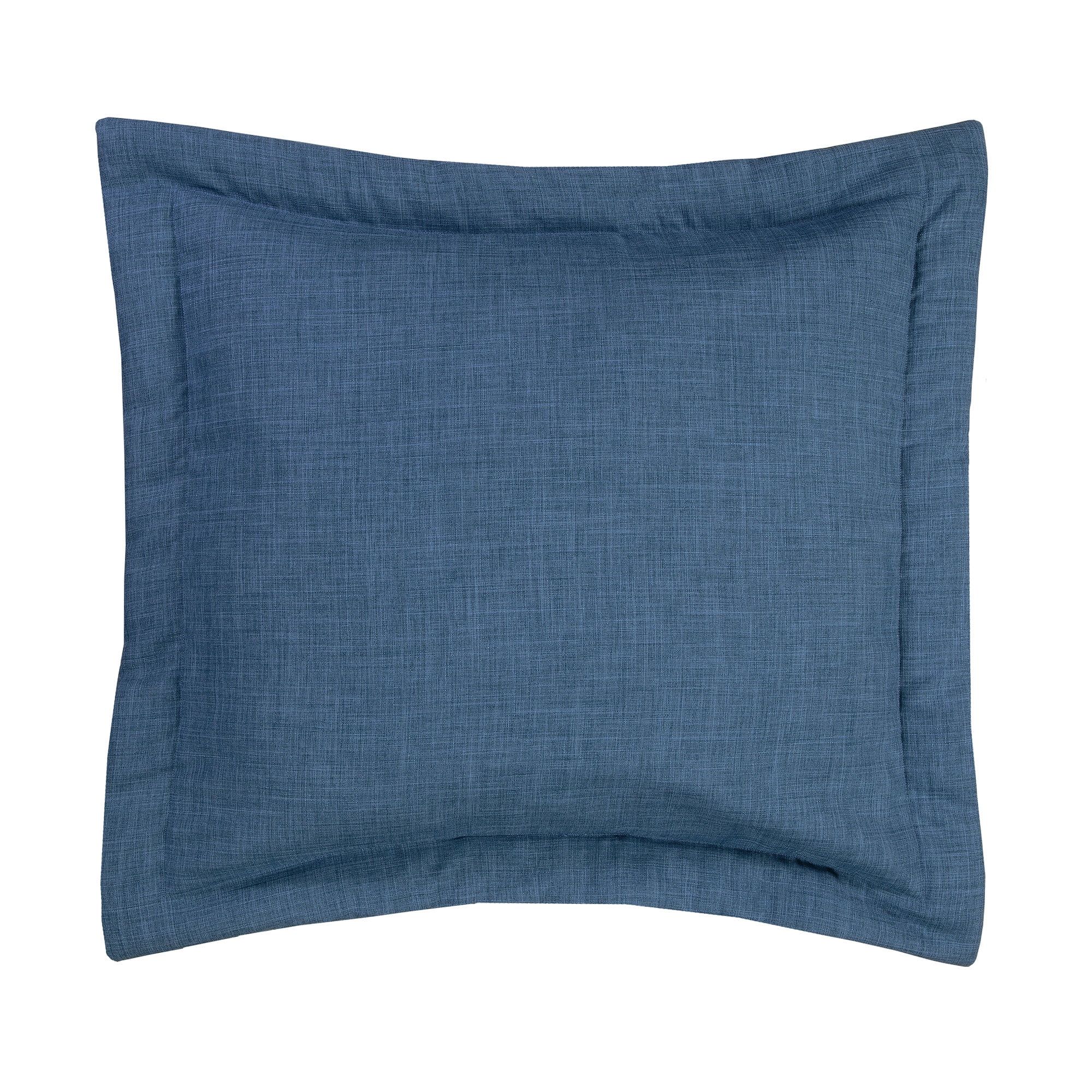 Queensland Textured Blue Polyester Euro Sham