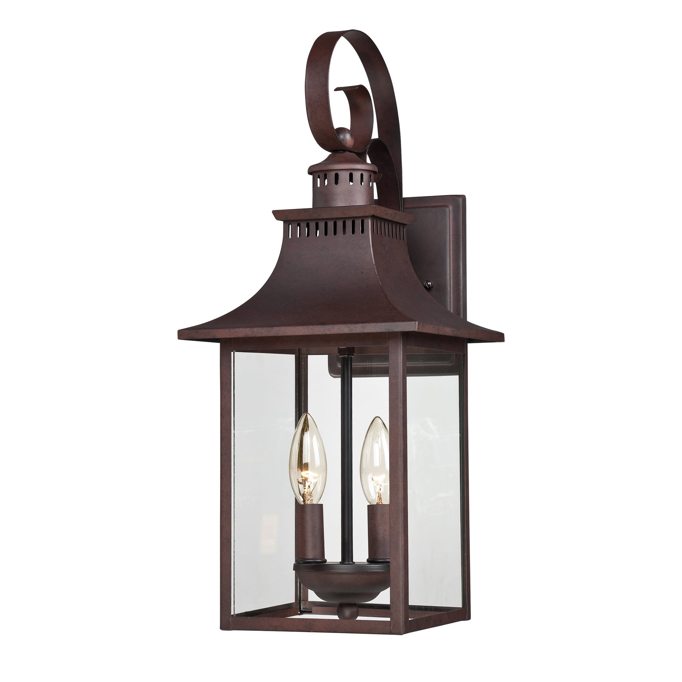 Chancellor Copper Bronze 19" Outdoor Wall Lantern with Clear Glass