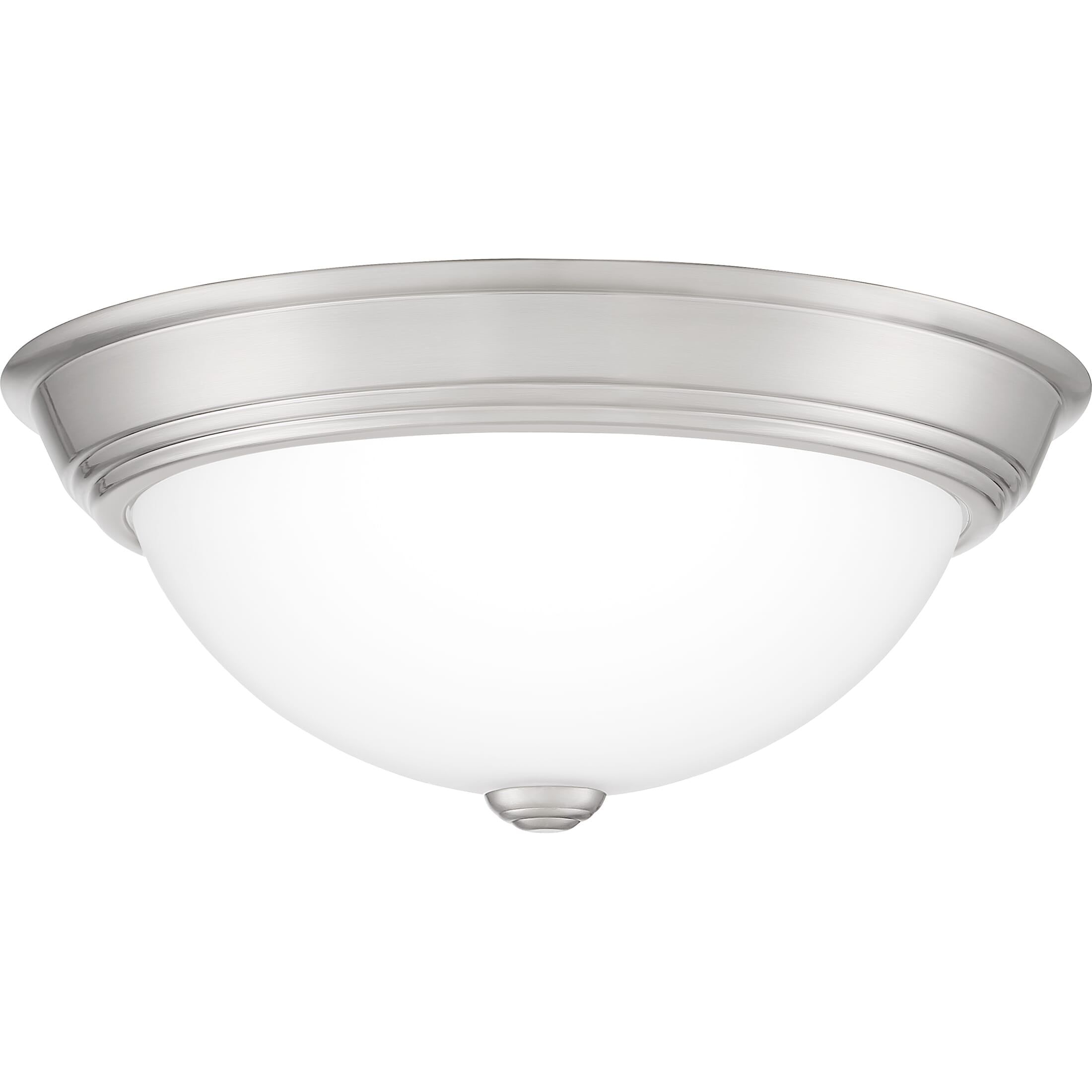 Erwin 13" Brushed Nickel and Glass LED Flush Mount