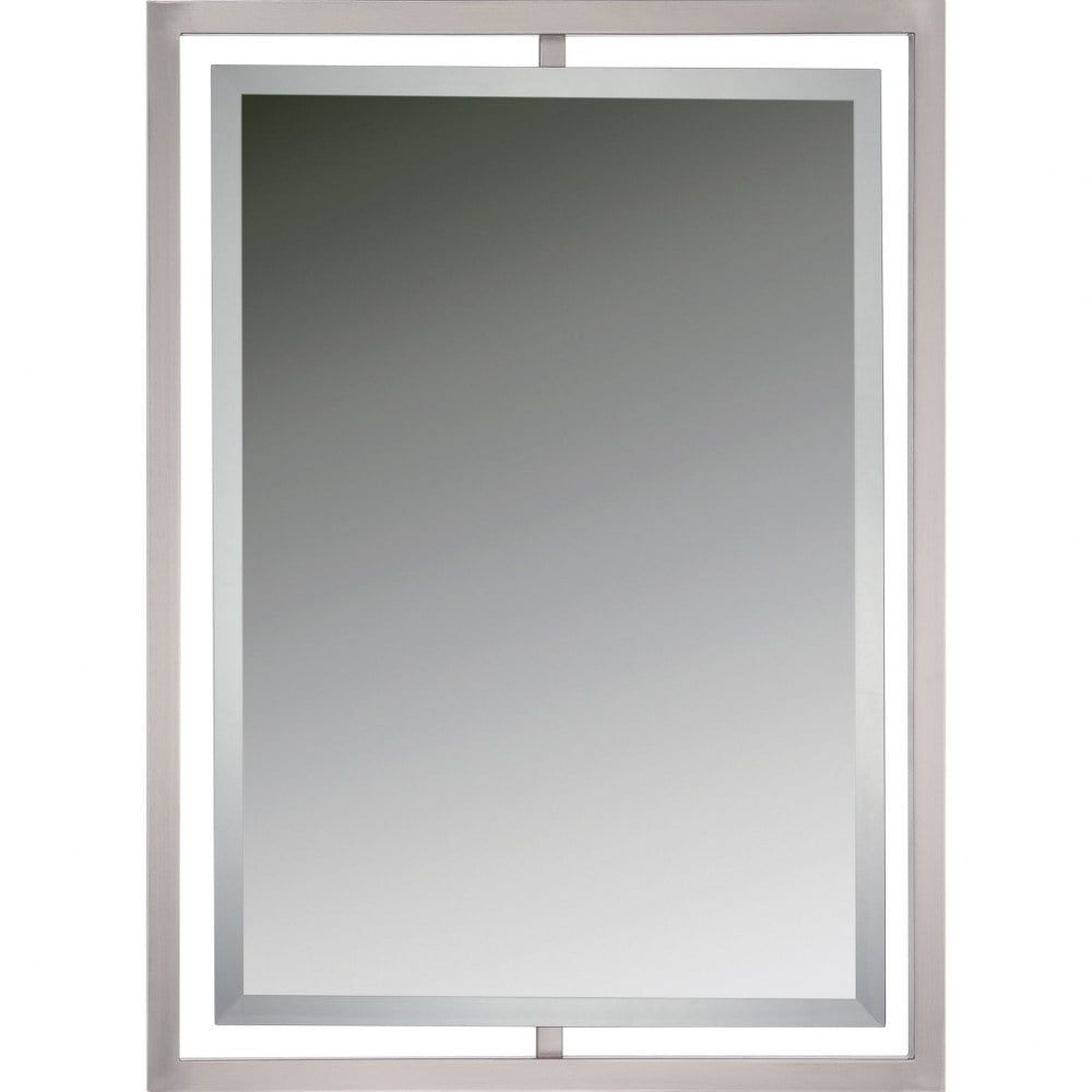 Matte Black Rectangular Steel Framed Bathroom Mirror