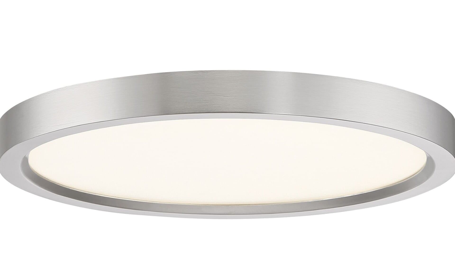 Elegant Brushed Nickel 11" LED Flush Mount Ceiling Light