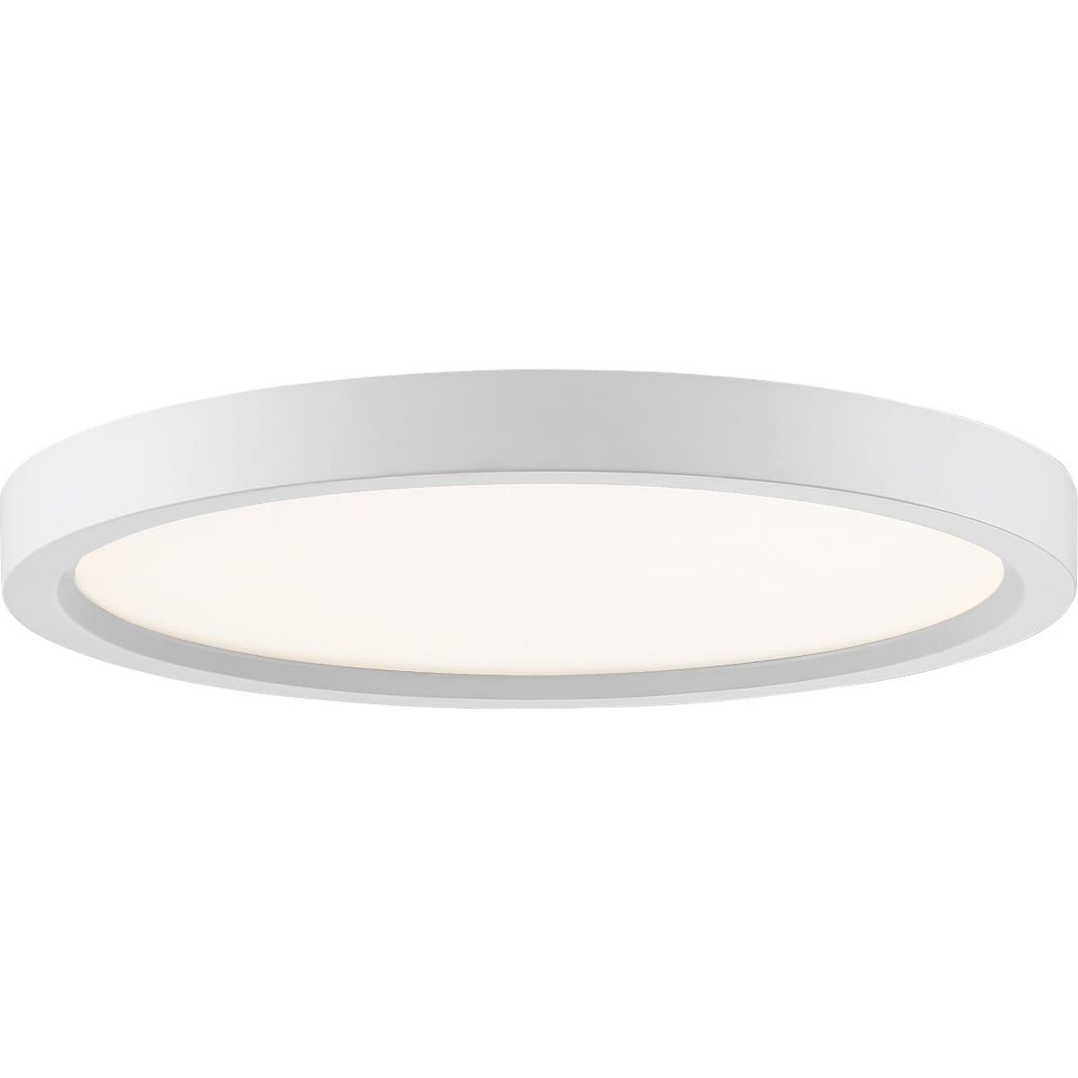 Sleek 11" Brushed Nickel LED Flush Mount with White Acrylic Shade