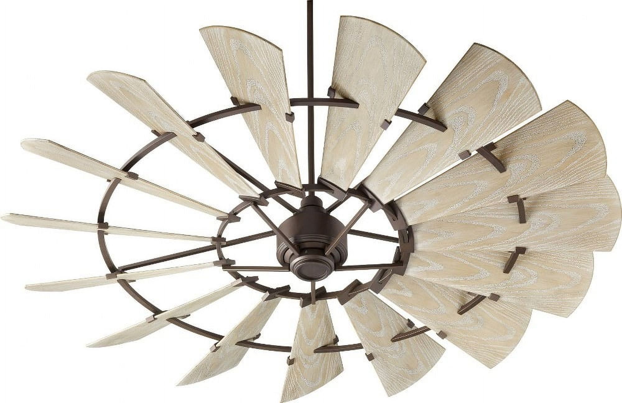 Oiled Bronze 72" Ceiling Fan with Weathered Oak Blades