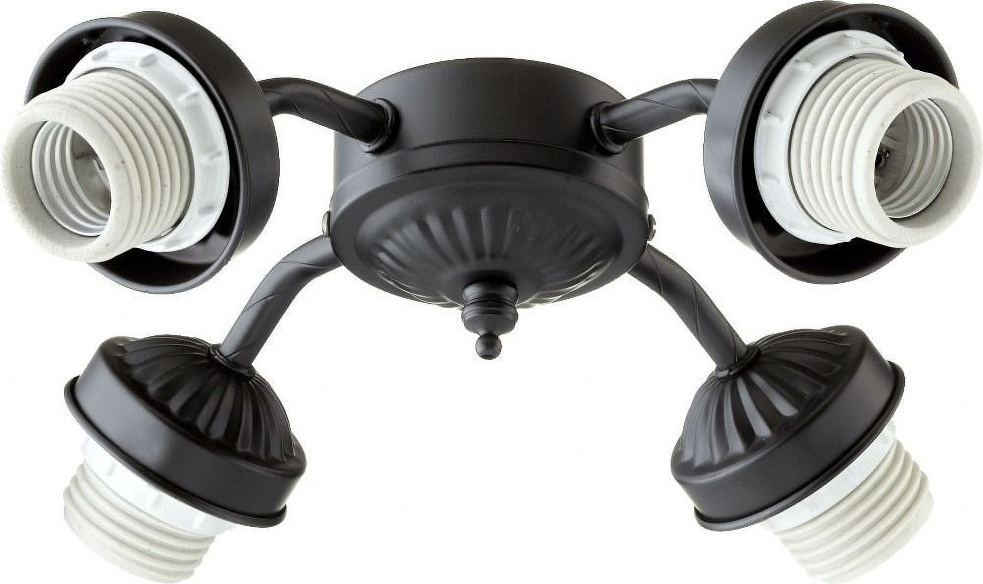 Matte Black 10" LED Ceiling Fan Light Kit, Energy-Saving Design