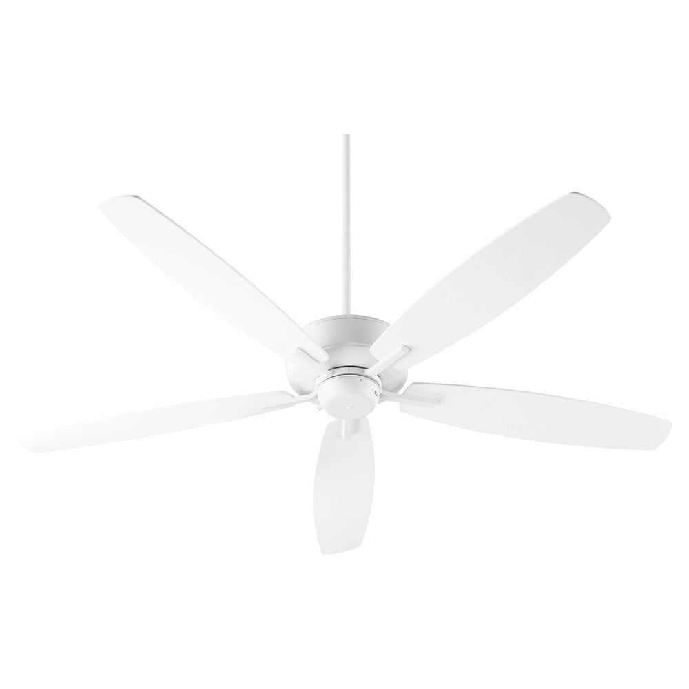 Studio White 60" Traditional Reversible 5-Blade Ceiling Fan