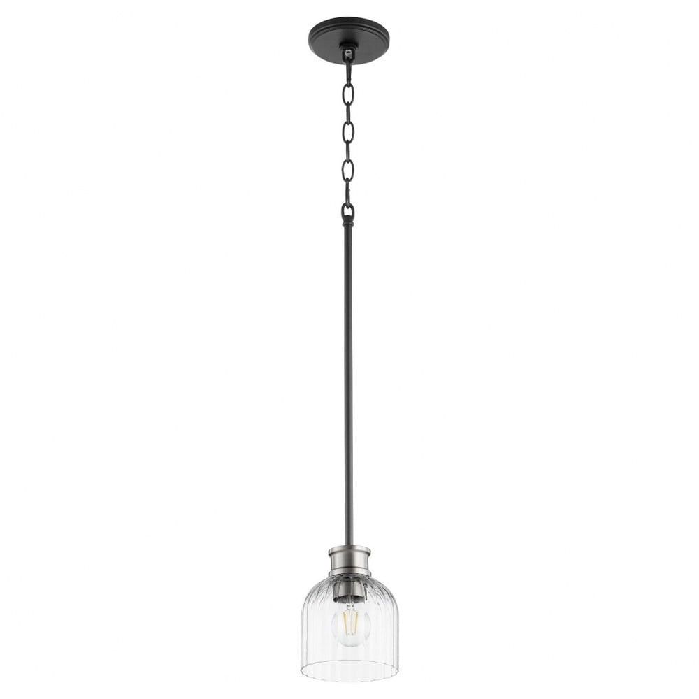 Monarch Satin Nickel and Glass Pendant Light