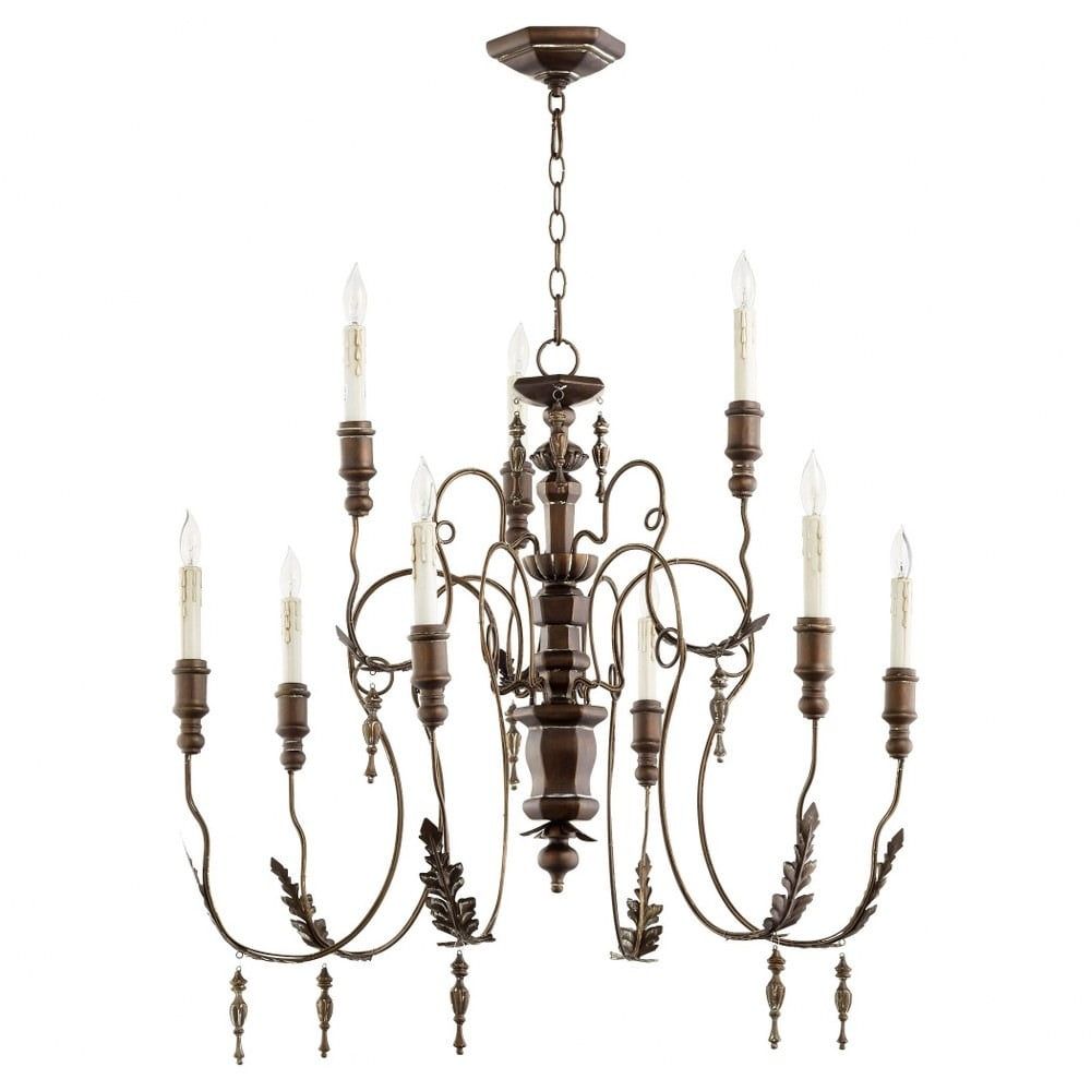 Salento Vintage Copper 9-Light Candelabra Chandelier