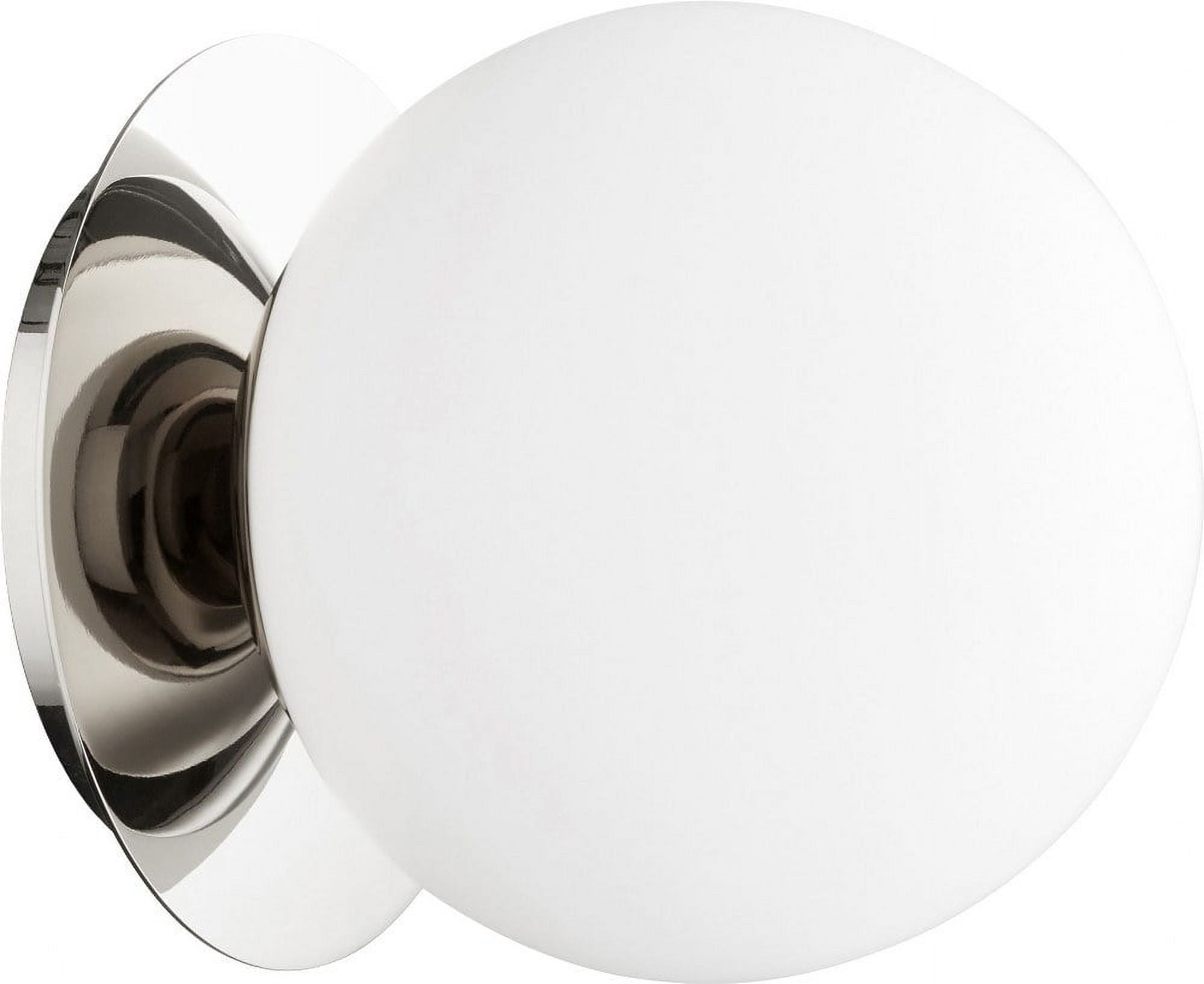 Transitional Polished Nickel Wall Sconce with Satin Opal Glass Shade