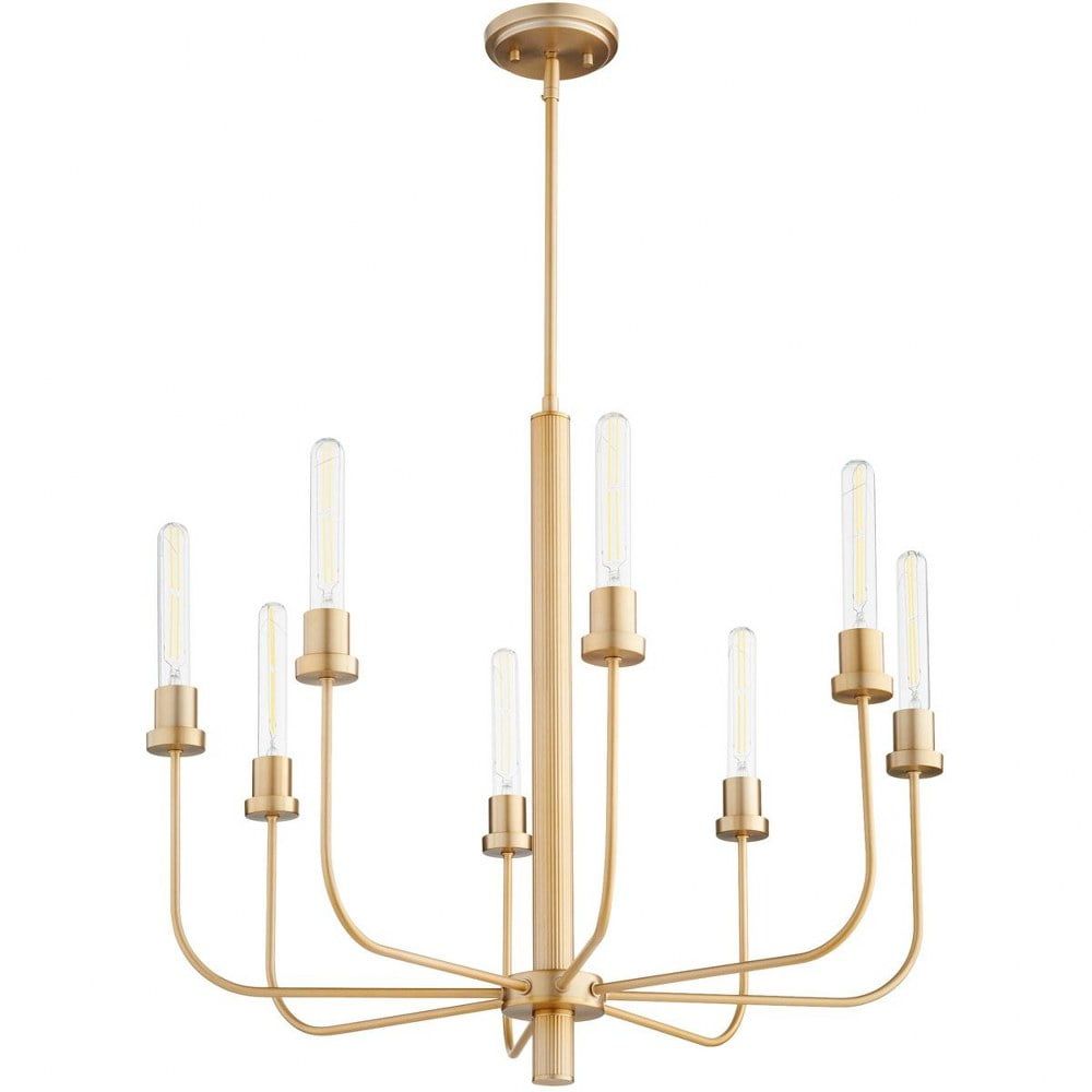 Aged Brass 8-Light Medium Chandelier