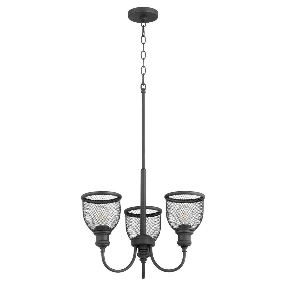 Omni Black Mesh 3-Light Mini Chandelier