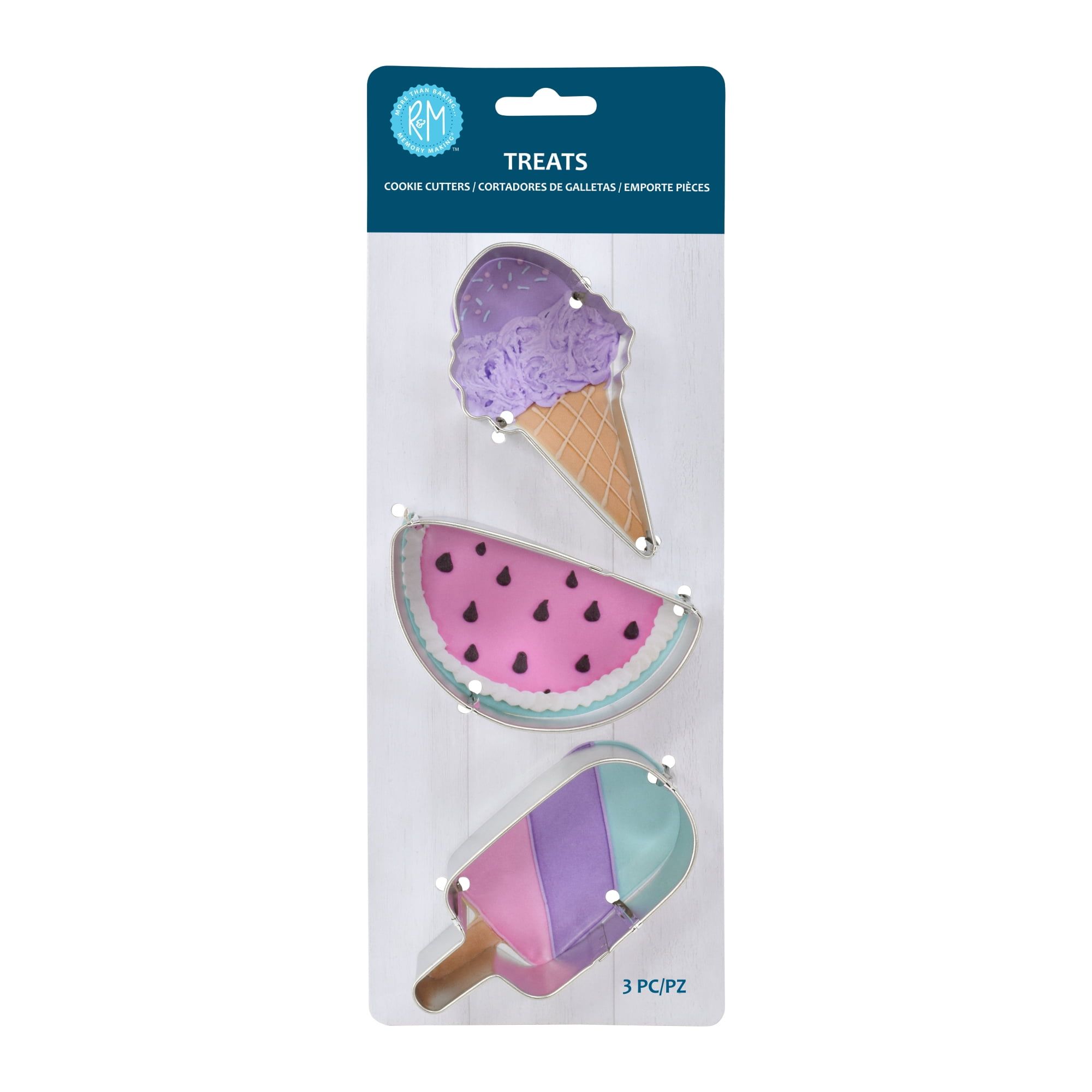 Summer Treats Metal Cookie Cutter Set, 3 Pieces