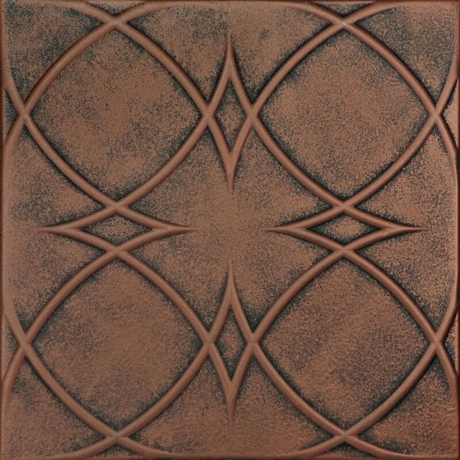 Antique Copper Orange Foam Glue-up Ceiling Tile, 19.63" Square