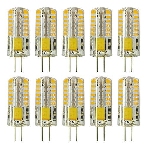 Warm White G4 LED Bi-Pin Base 3W Bulbs, 10-Pack