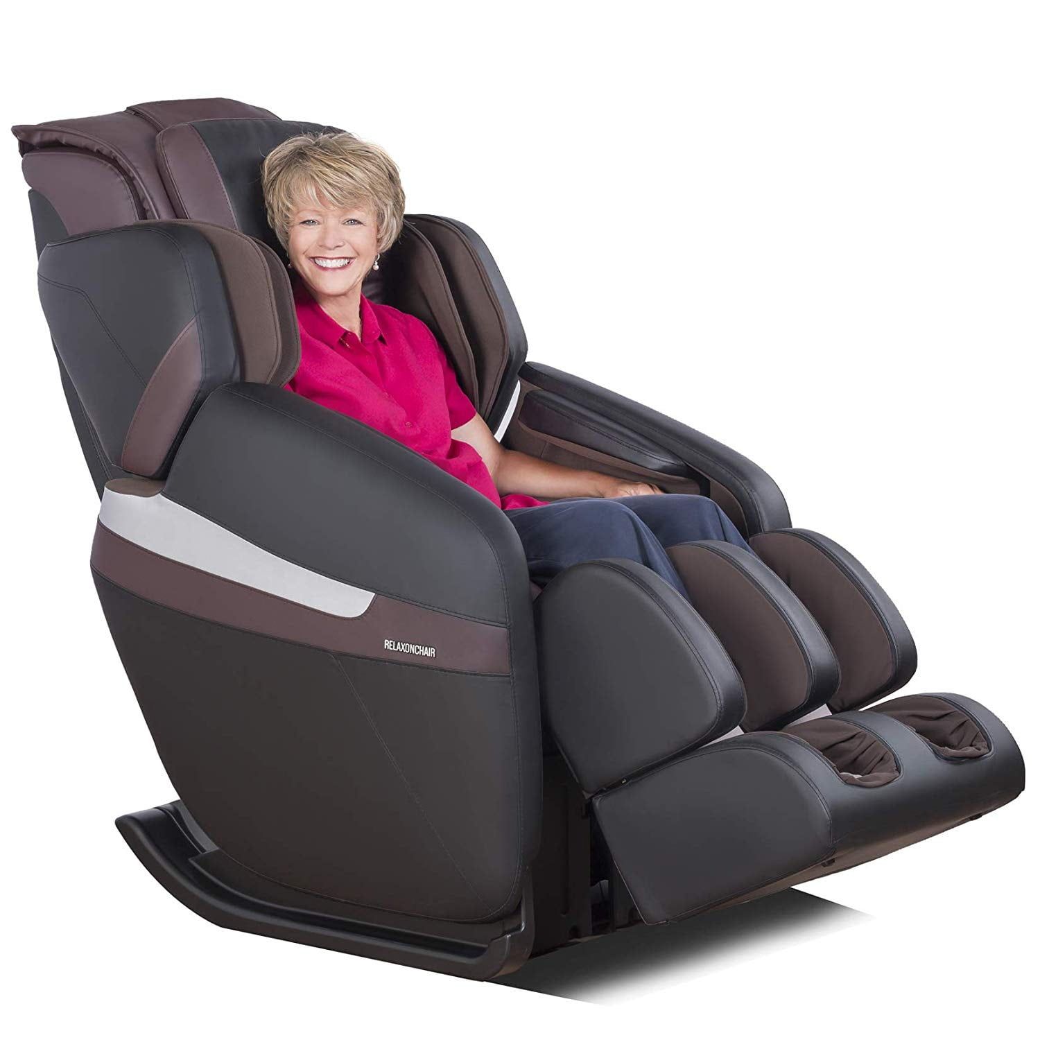 Brown Faux Leather Full Body Zero Gravity Massage Chair