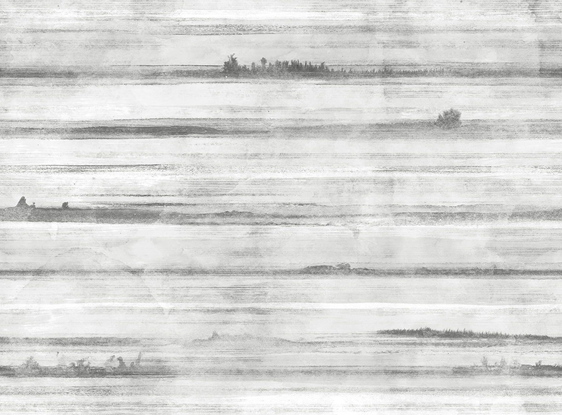 Jet Set Dove Grey Striped Wall Mural, 12-ft 2-in x 9-ft