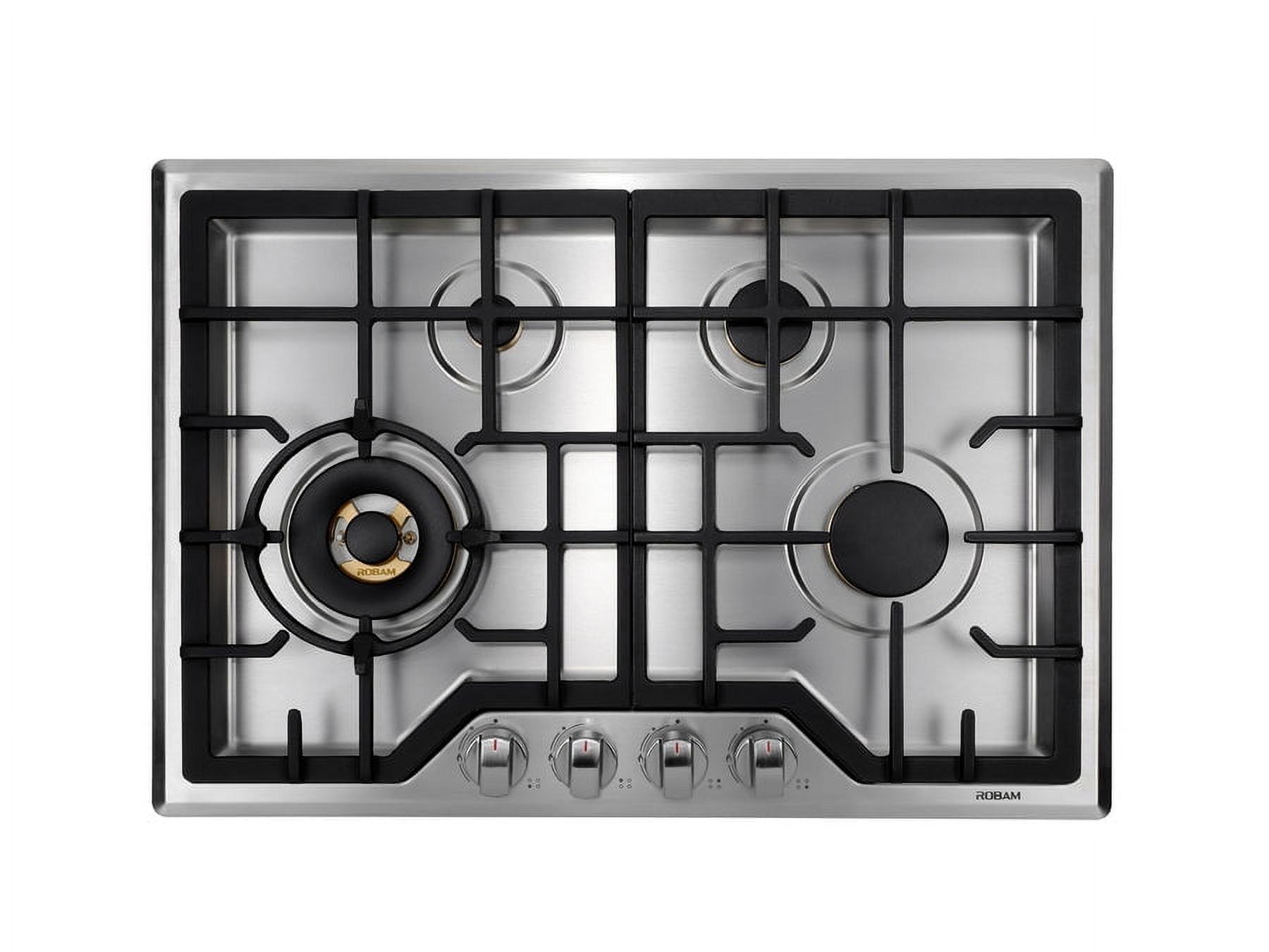 ROBAM 30" Stainless Steel 4-Burner Gas Cooktop with Brass Burners