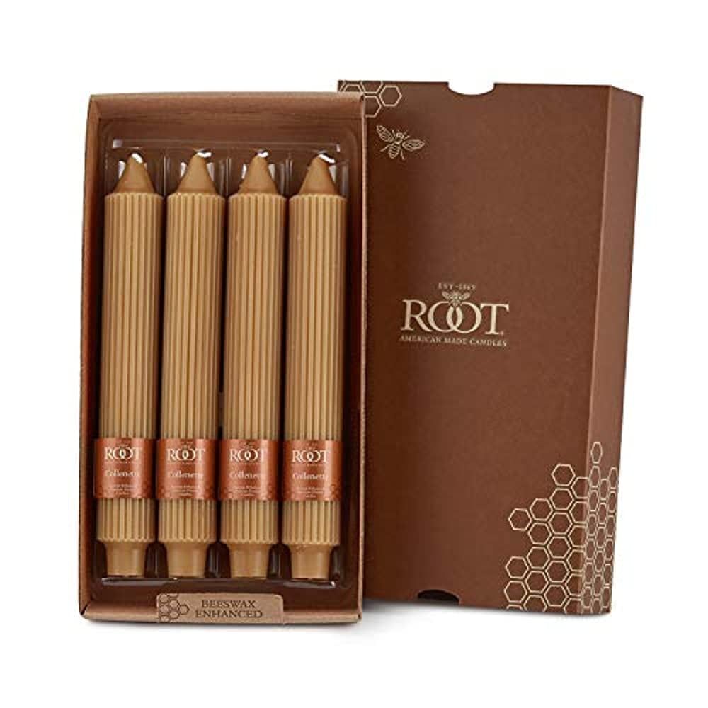 Beeswax Enhanced 9-Inch Unscented Taper Candles, Set of 4