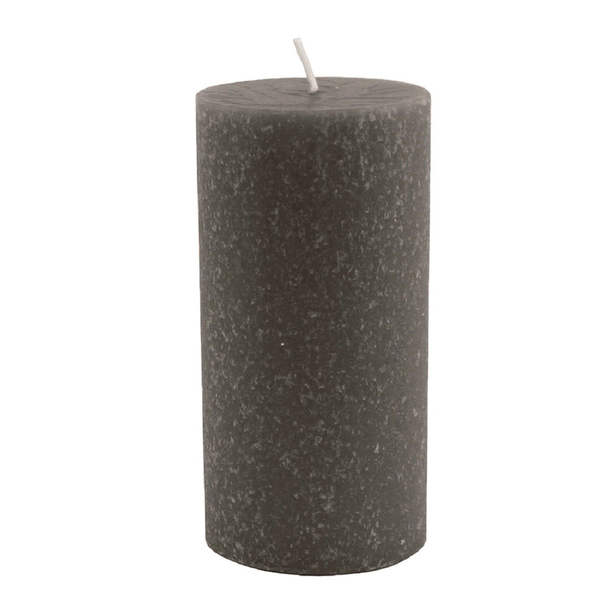 Beeswax Stone Pillar Candle 3" x 6" - Rustic Elegance
