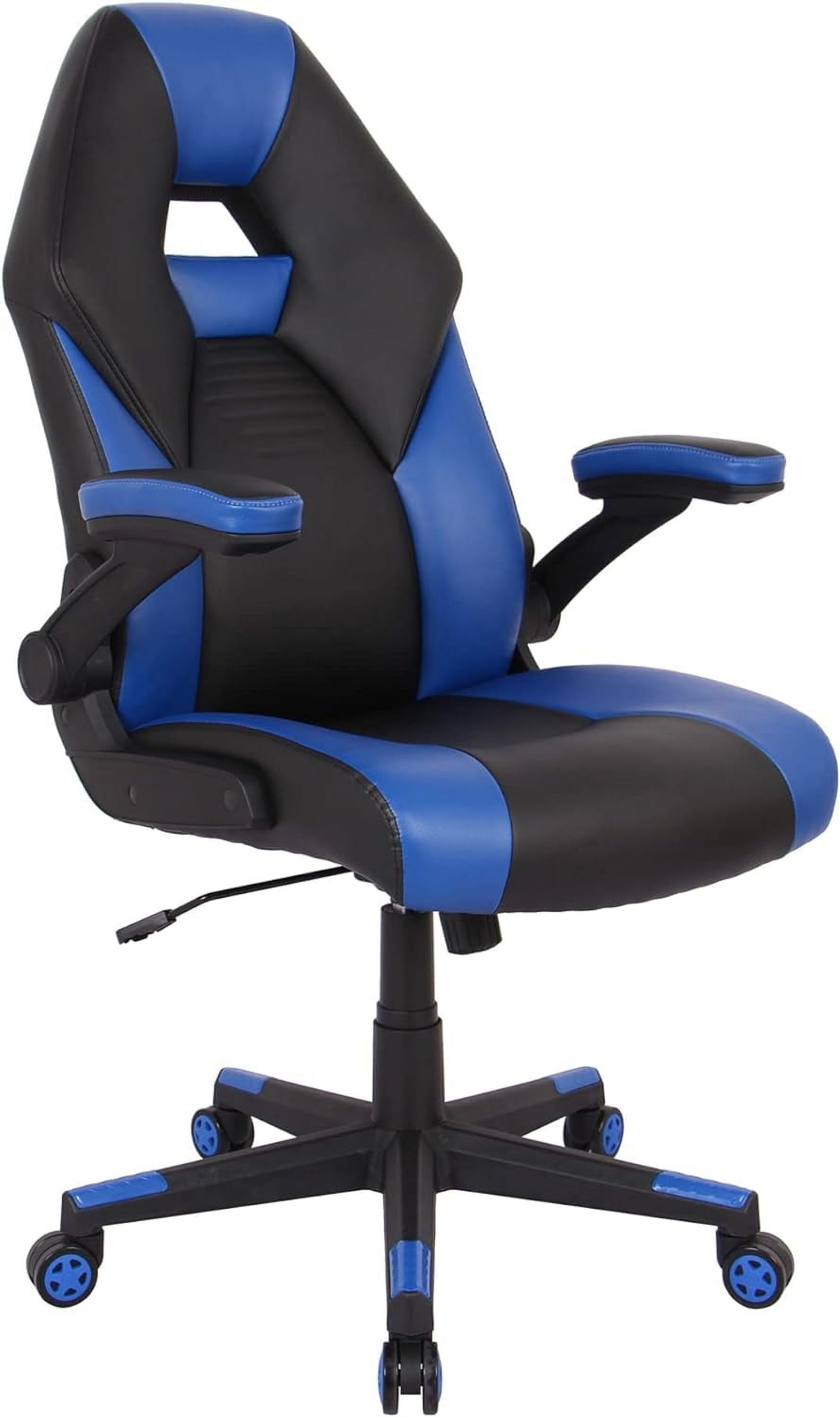 RGX Black and Blue Faux Leather High-Back Gaming Chair