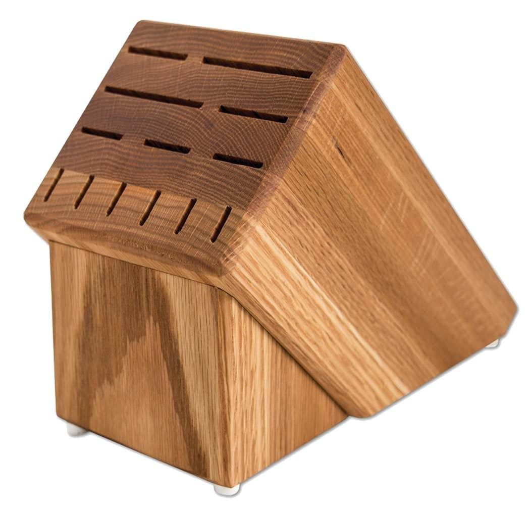 Rada 13-Slot Solid Red Oak Knife Block