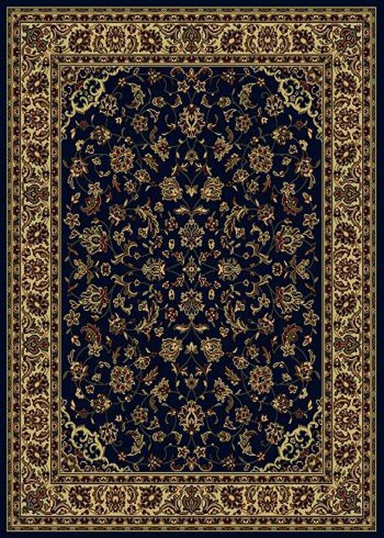 Traditional Navy Blue Synthetic 5' x 7' Area Rug