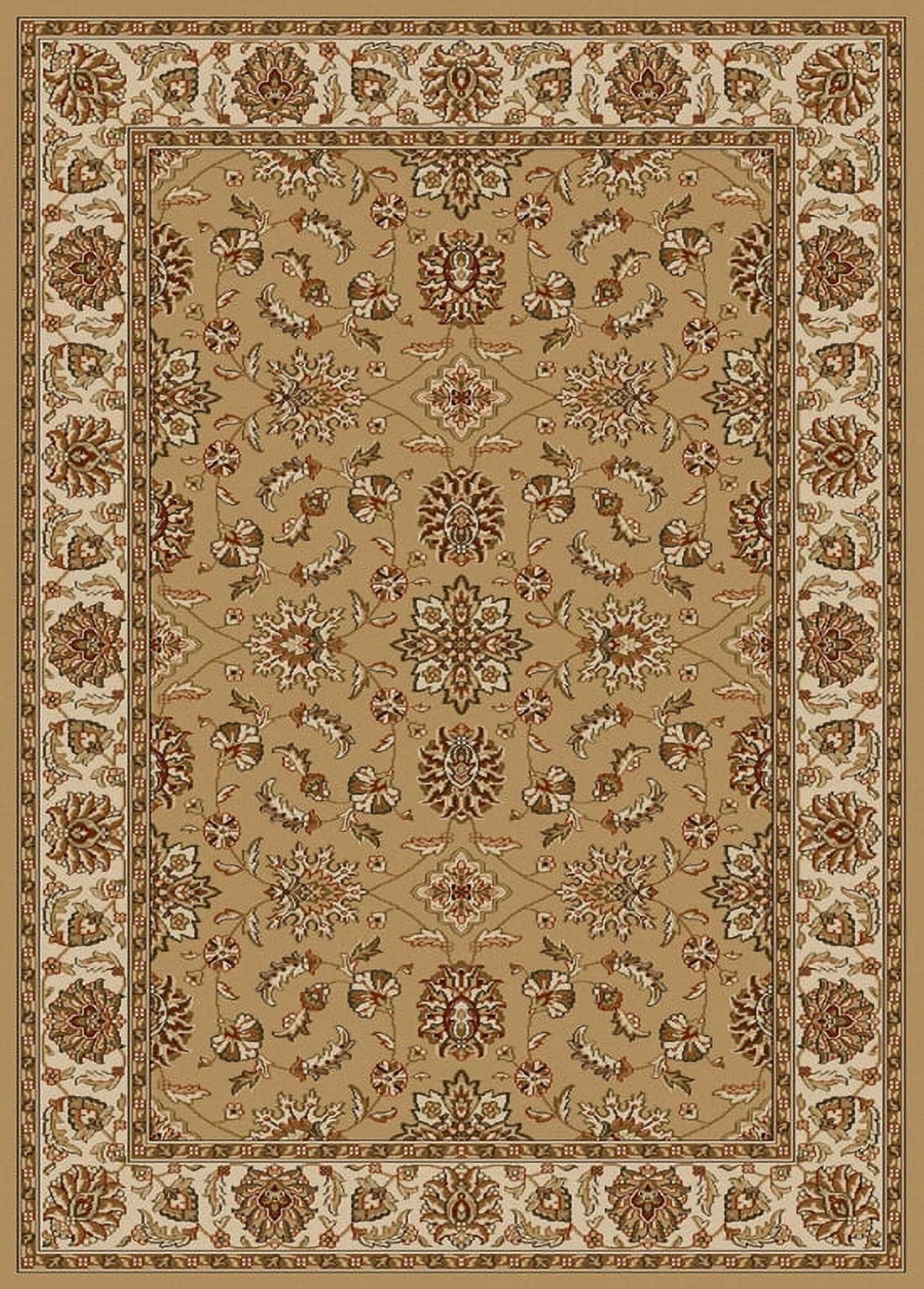 Como Traditional Beige Synthetic 2x8 Runner Rug