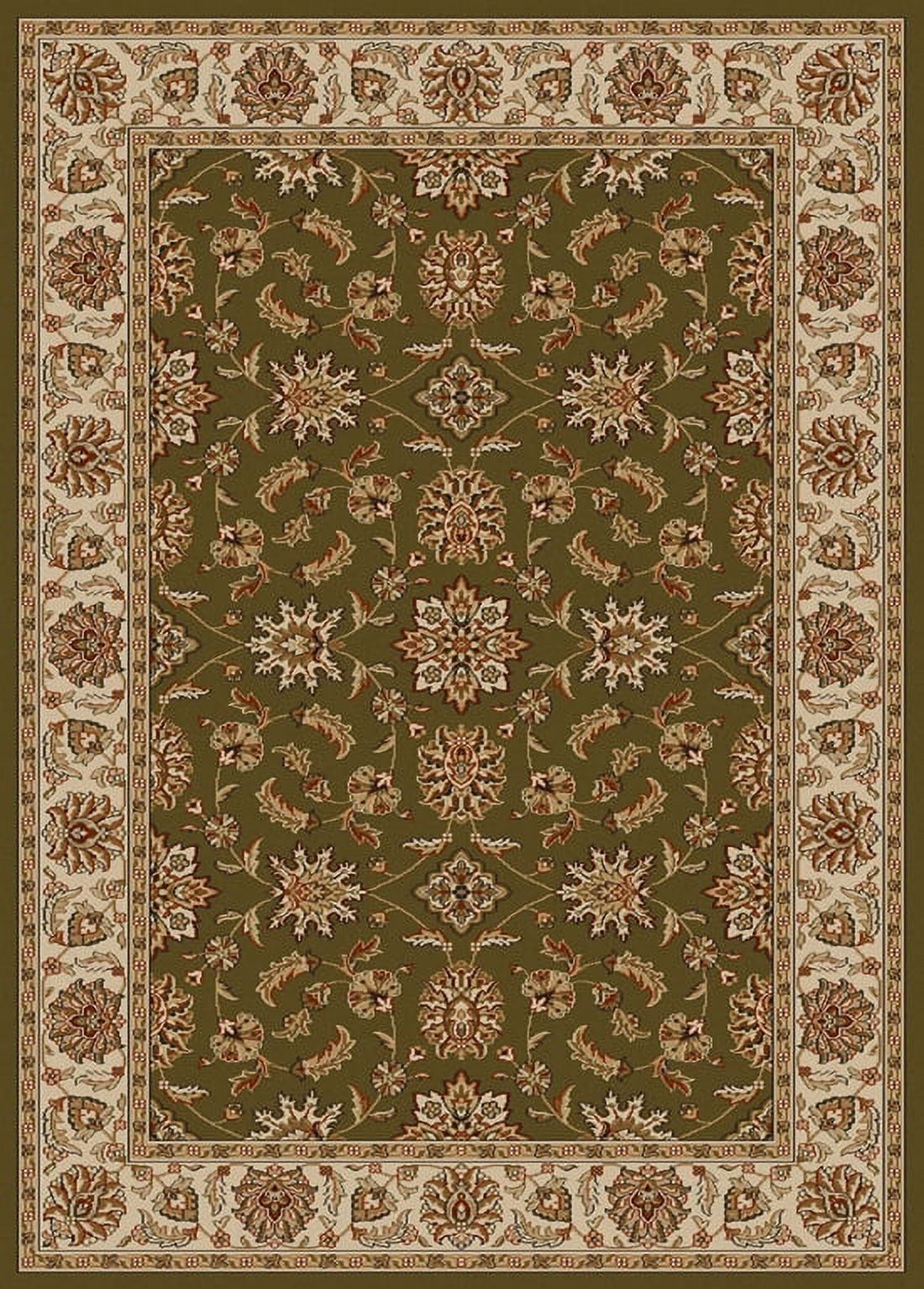 Como Sage Green Easy-Care Traditional Runner Rug 2' x 8'