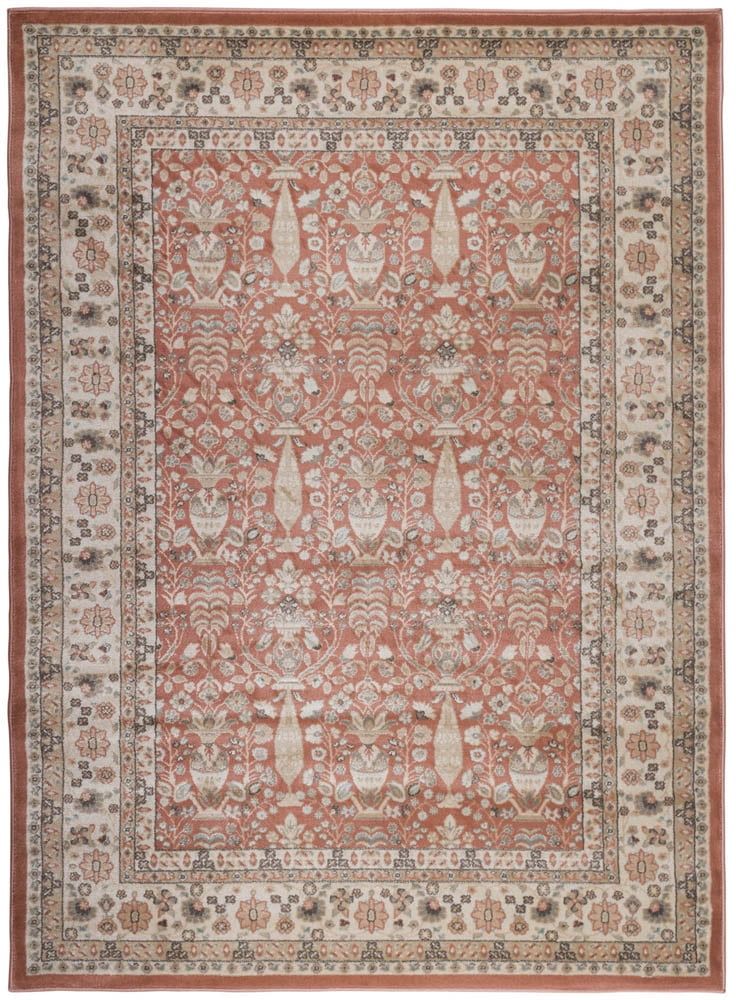 Garda Vintage Terracotta 2'x8' Traditional Synthetic Runner Rug