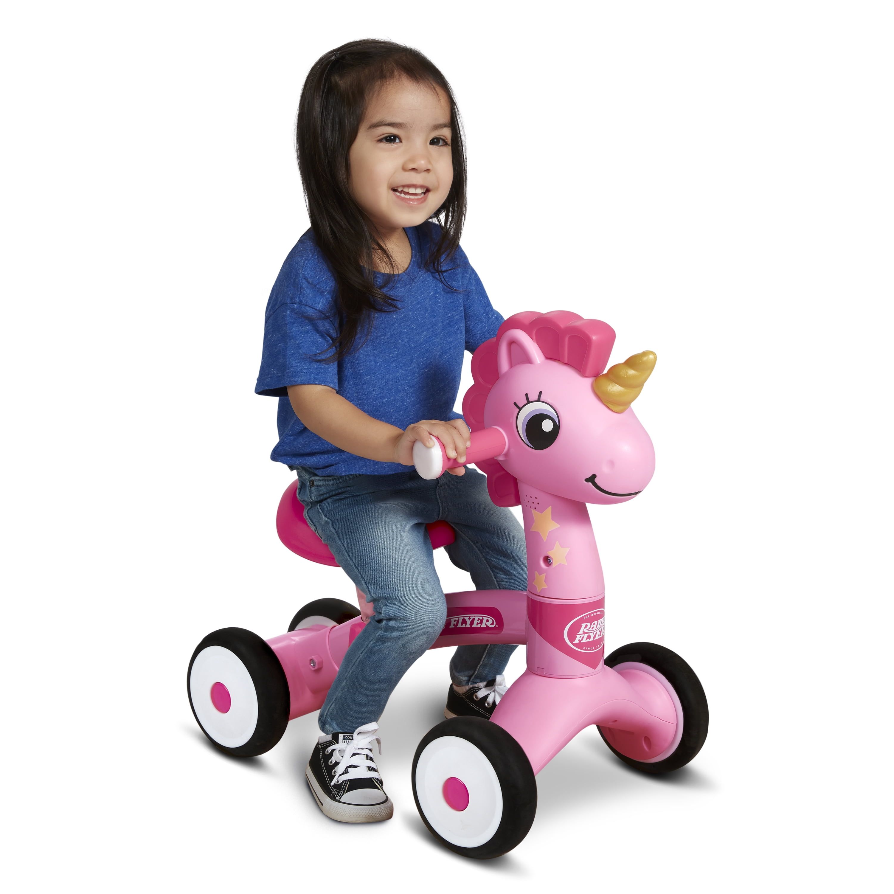 Sparkle the Unicorn Pink Ride-On Toy for Toddlers