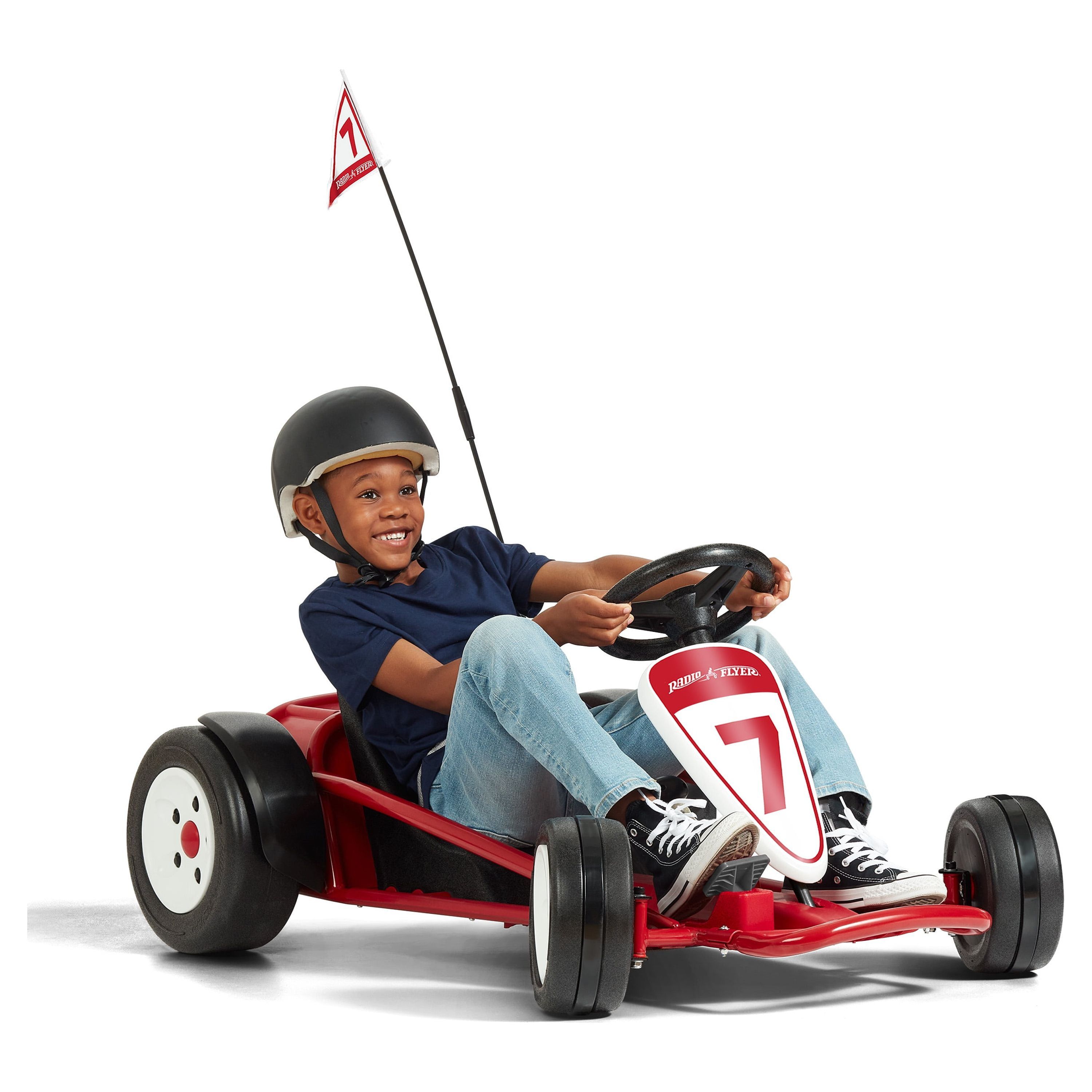 Red 24-Volt Ultimate Go-Kart with Adjustable Seat