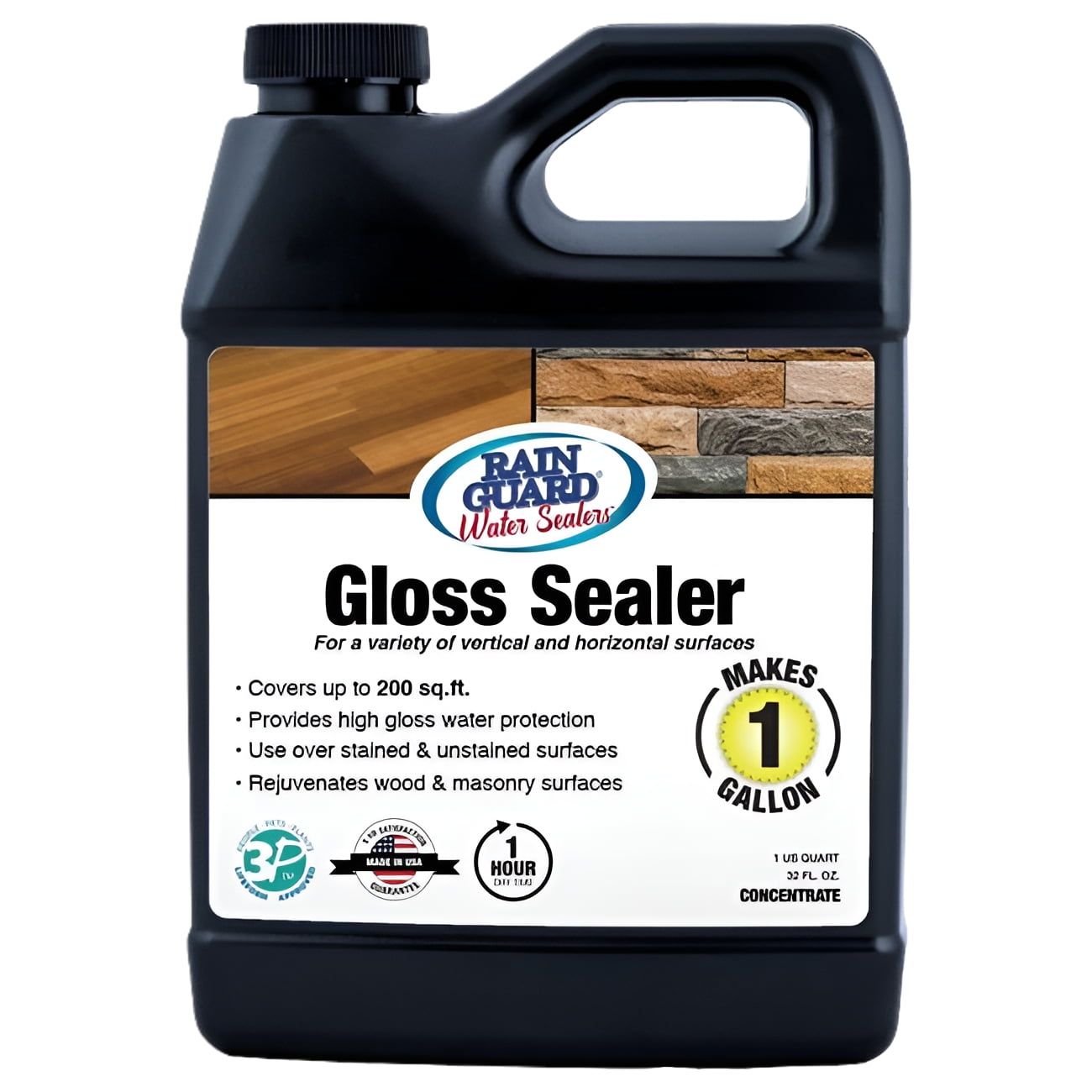 32oz Clear Gloss Sealer for Wood and Masonry