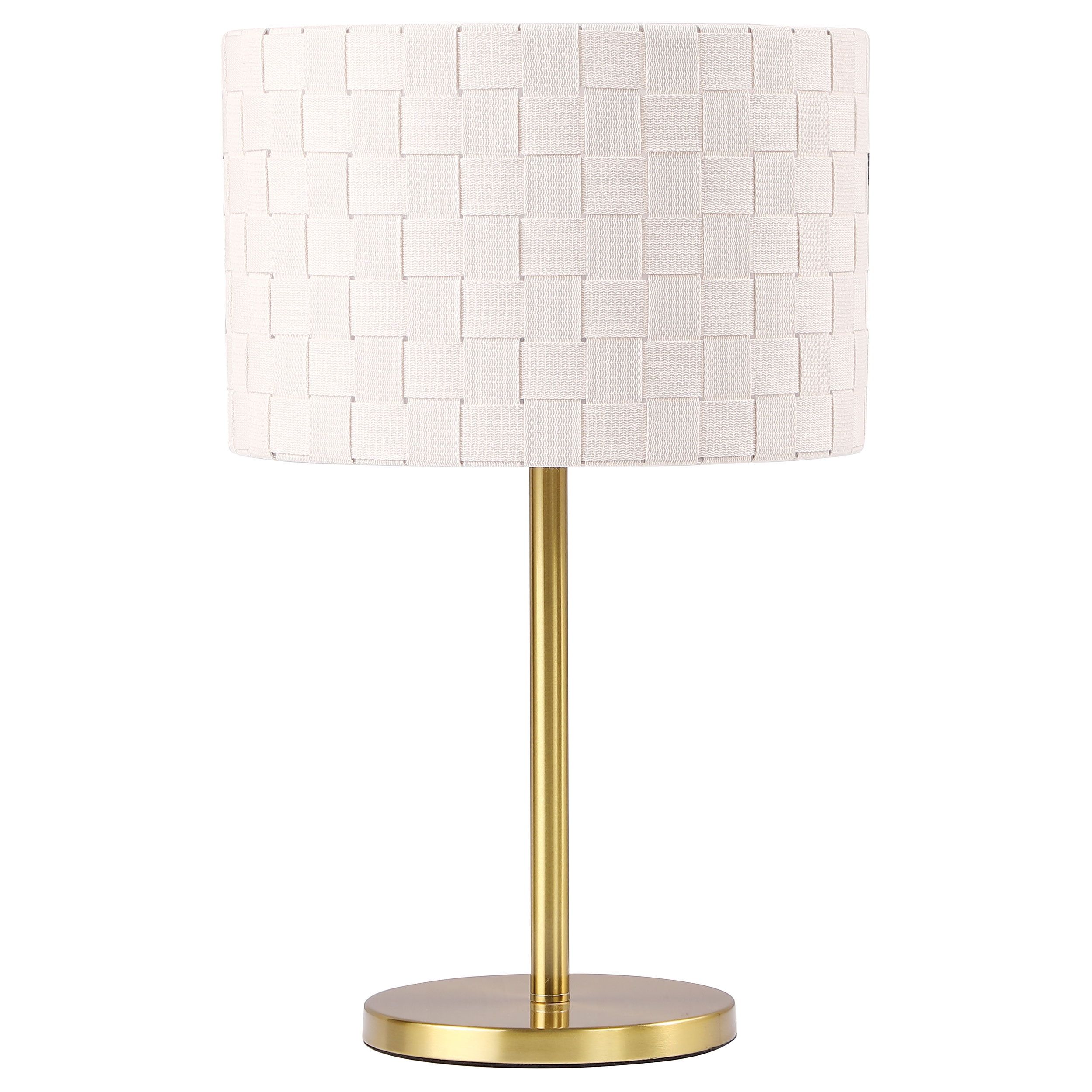 Ramiro Gold Metal Buffet Table Lamp with Ivory Drum Shade