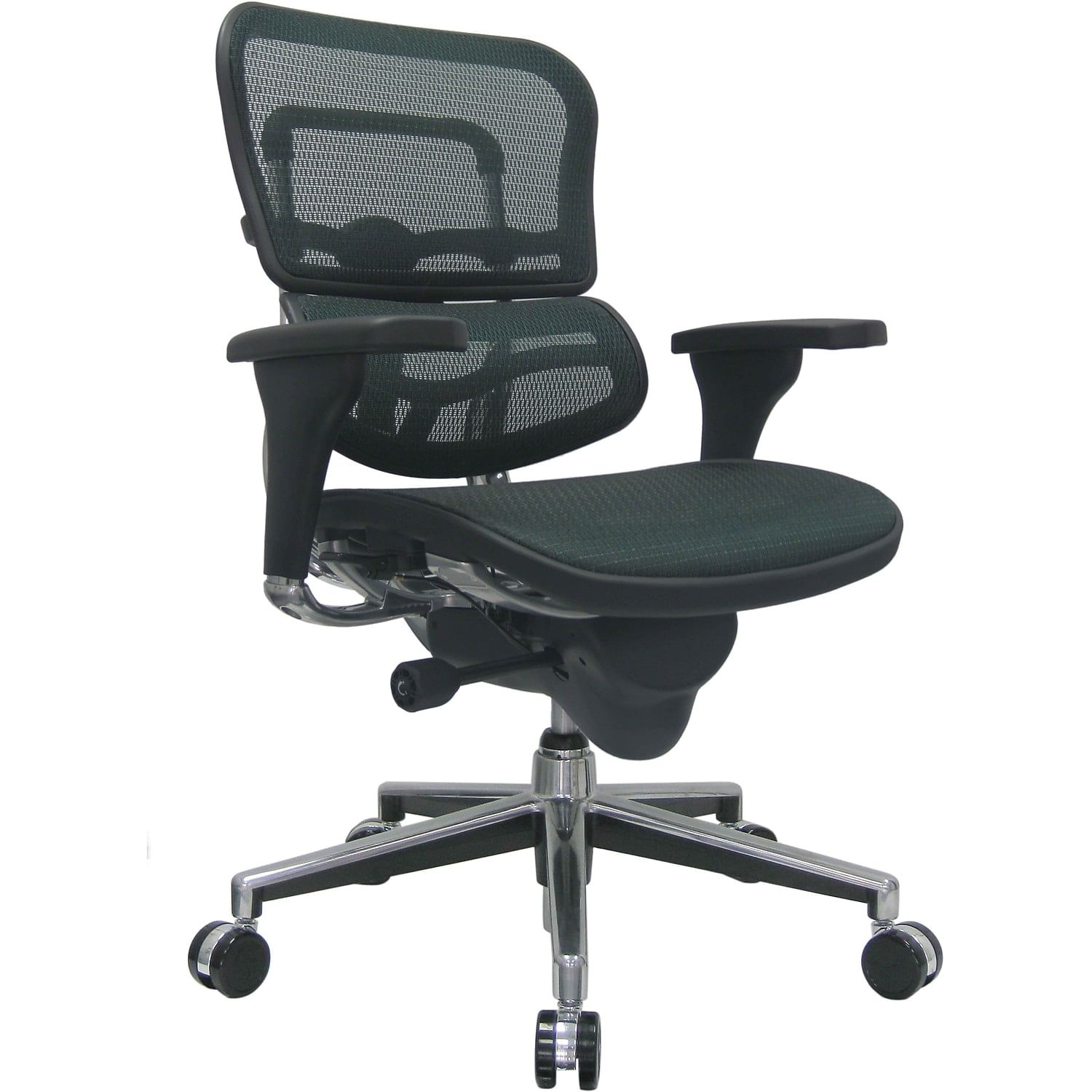 ErgoFlex High Back Executive Mesh Chair with Adjustable Arms - Green