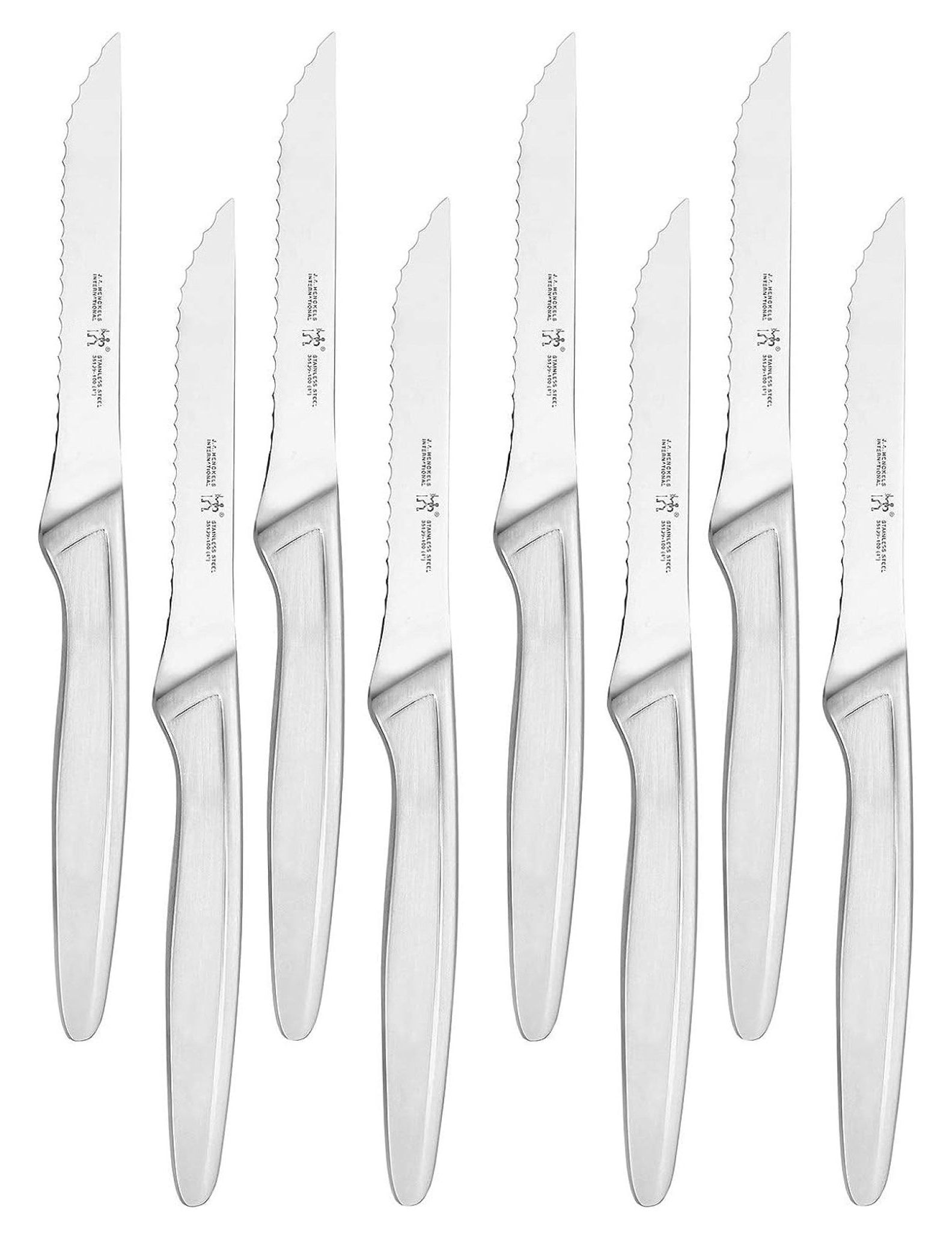 Henckels 8-Piece Stainless Steel Serrated Steak Knife Set