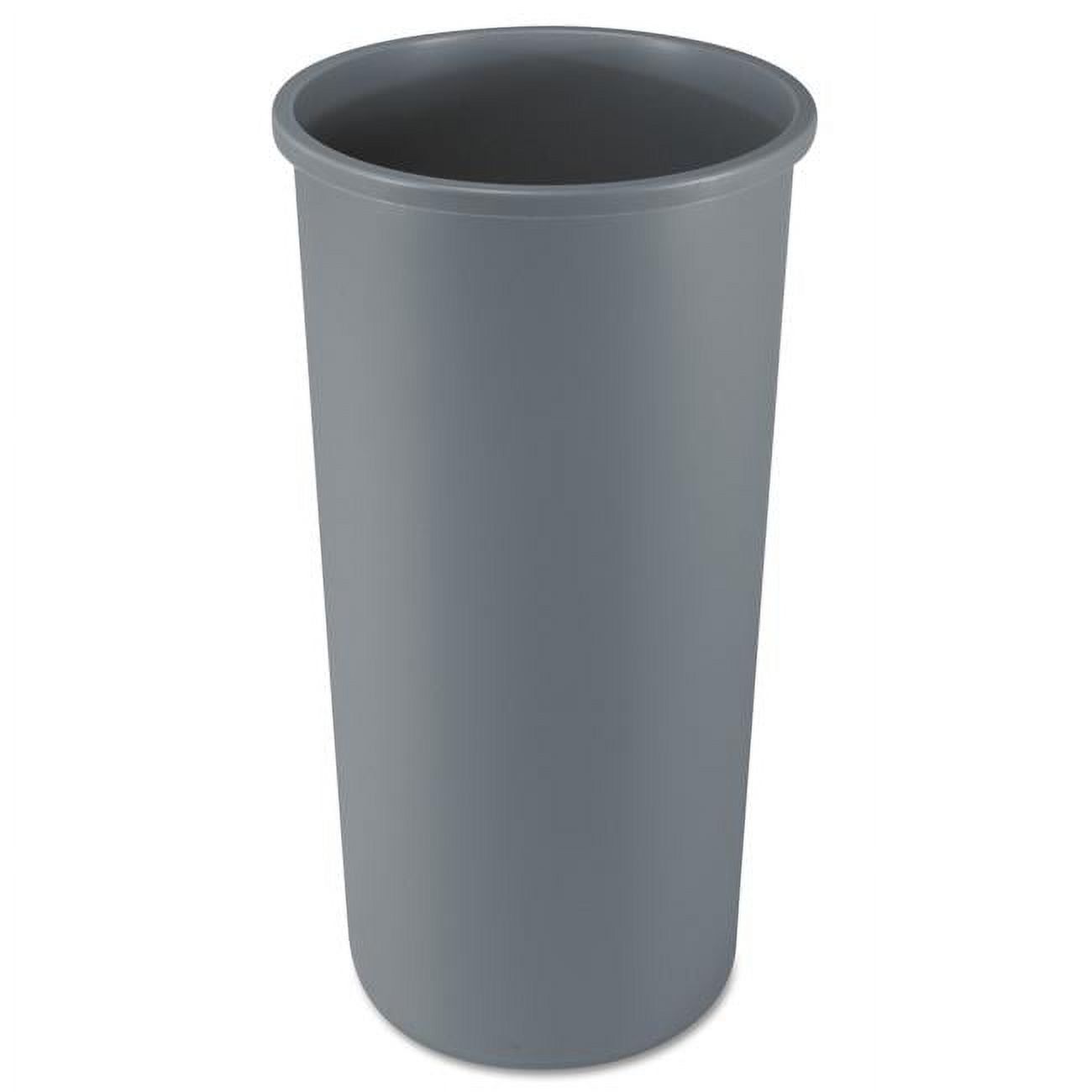 Gray Round 22-Gallon Plastic Waste Container