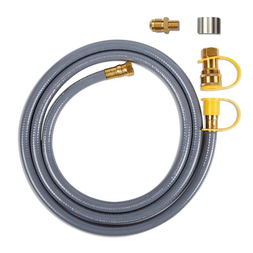 Gray 10' Natural Gas Conversion Kit with Stainless Steel Hose