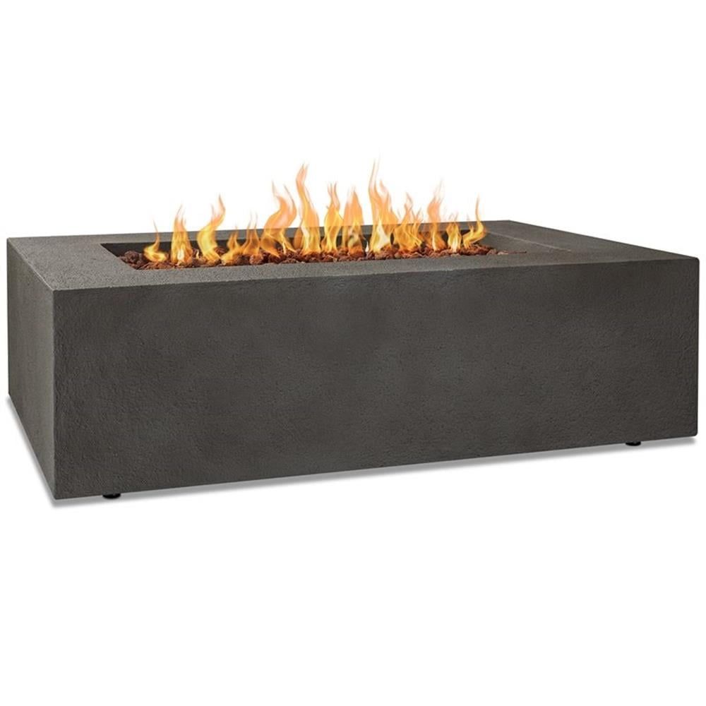 Glacier Gray 54" Gas Fire Pit Table with Lava Rocks