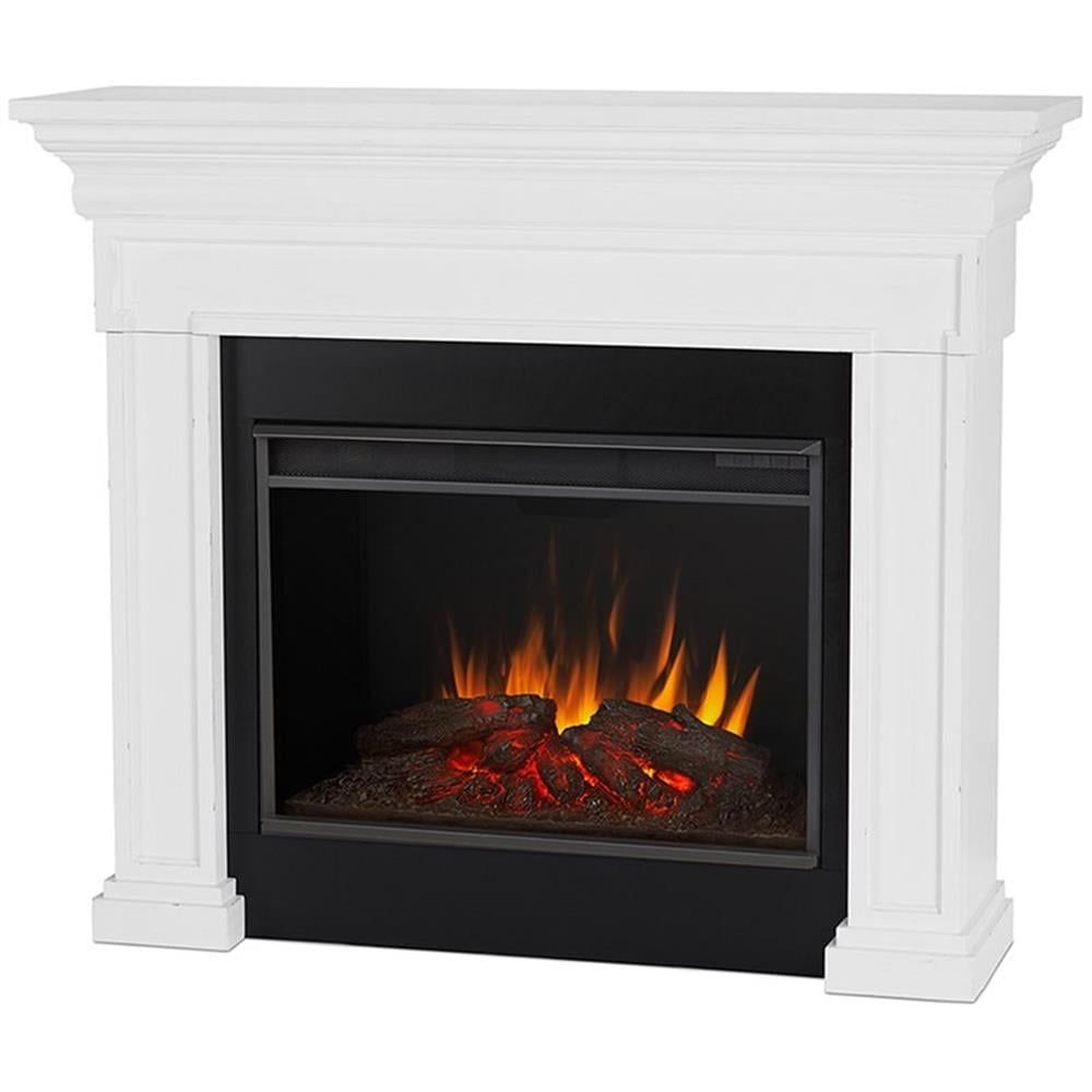 Emerson 56'' Rustic White Electric Fireplace with Mantel