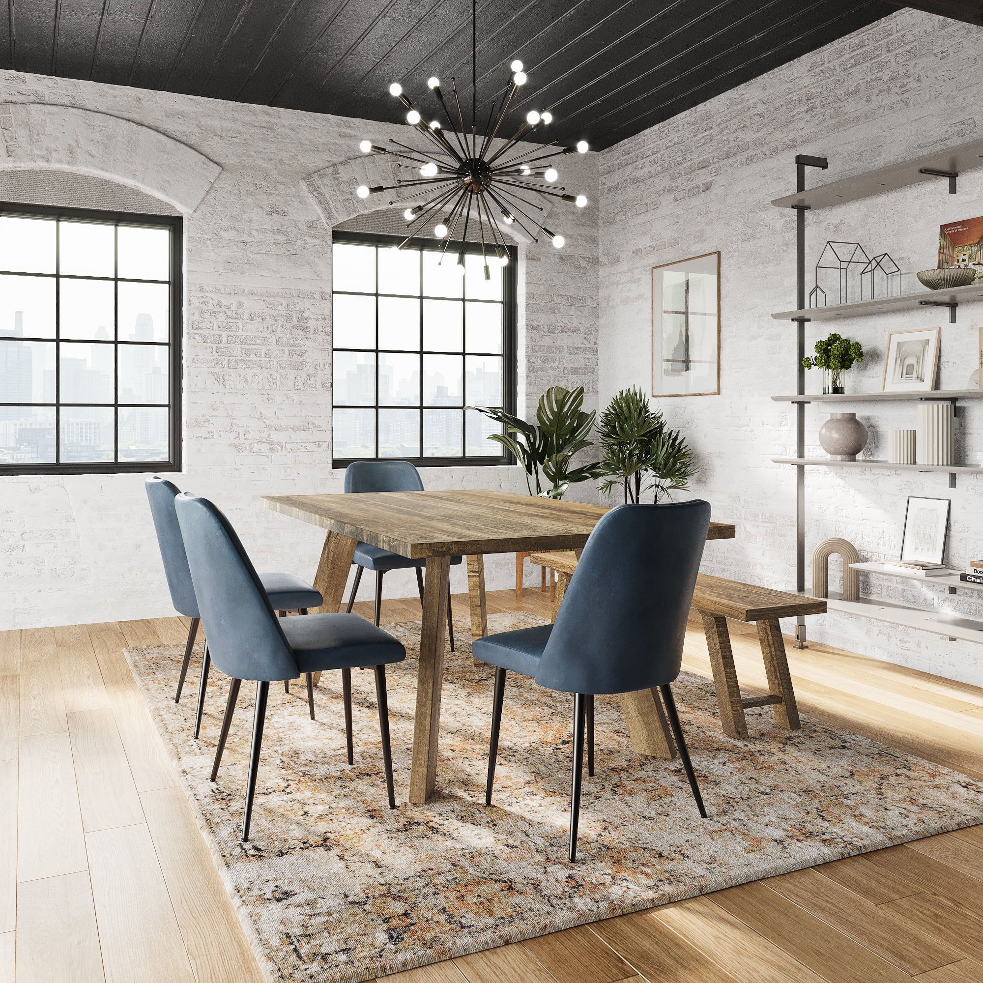 Reclaimed Brown Rustic Rectangular Wood Dining Table, 72 Inch