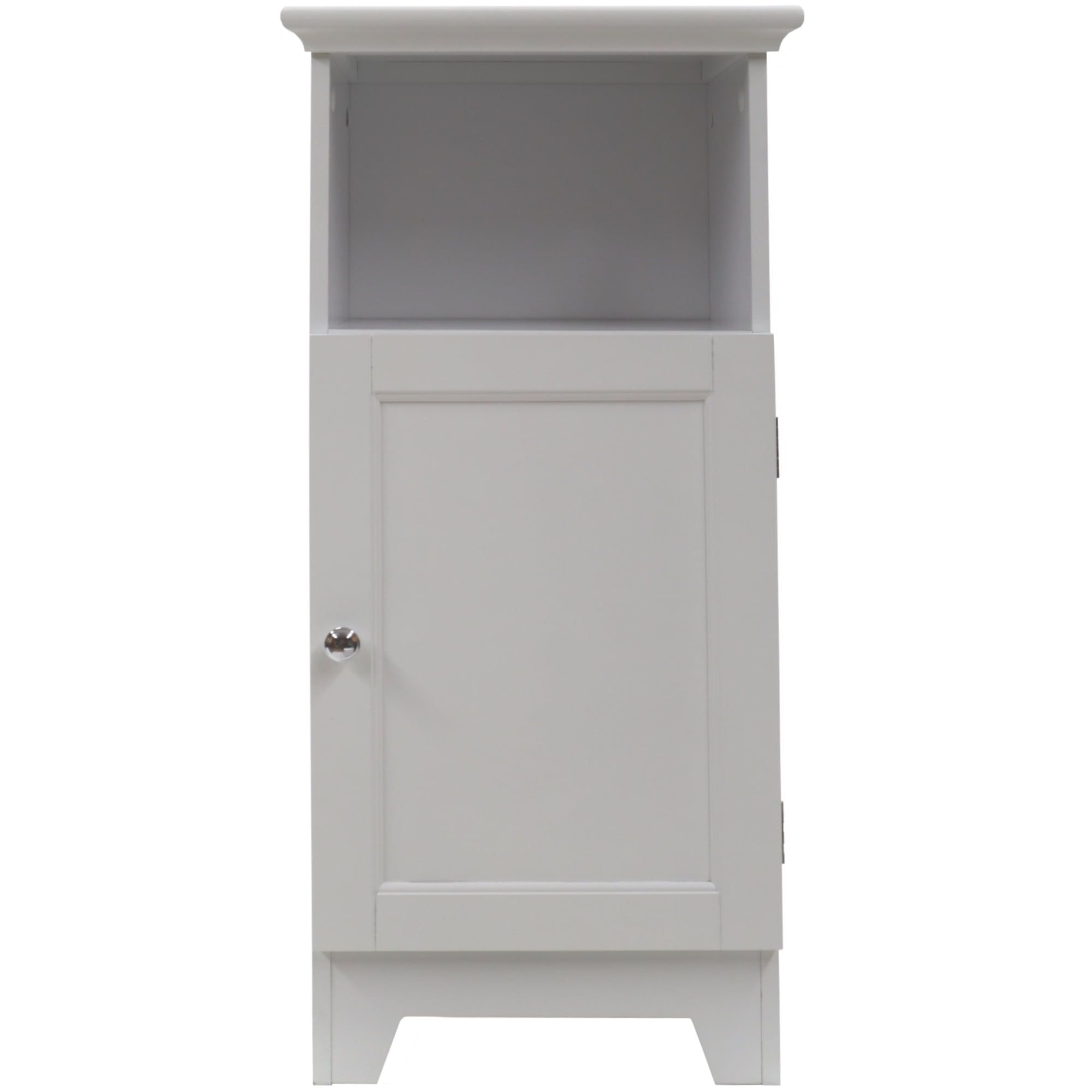 White Shaker Style Freestanding Bathroom Cabinet with Adjustable Shelving