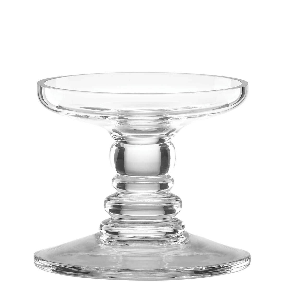 Weston Clear Glass Small Pillar Candle Holder