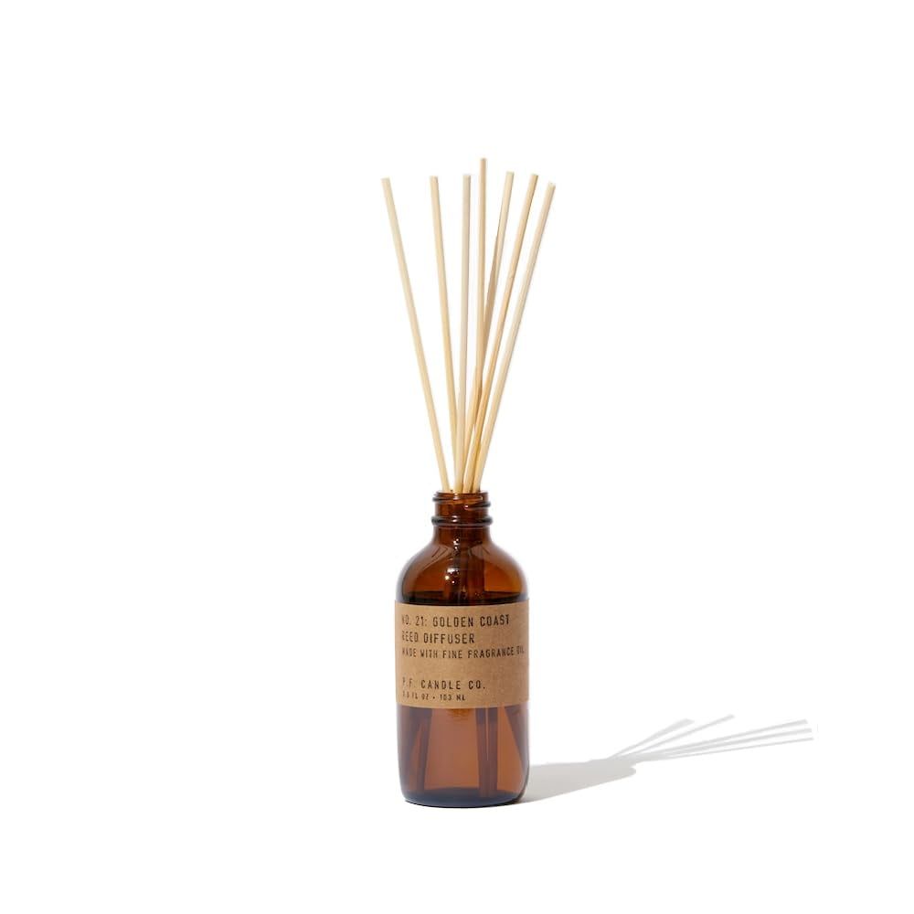 Golden Coast Scented Amber Glass Reed Diffuser